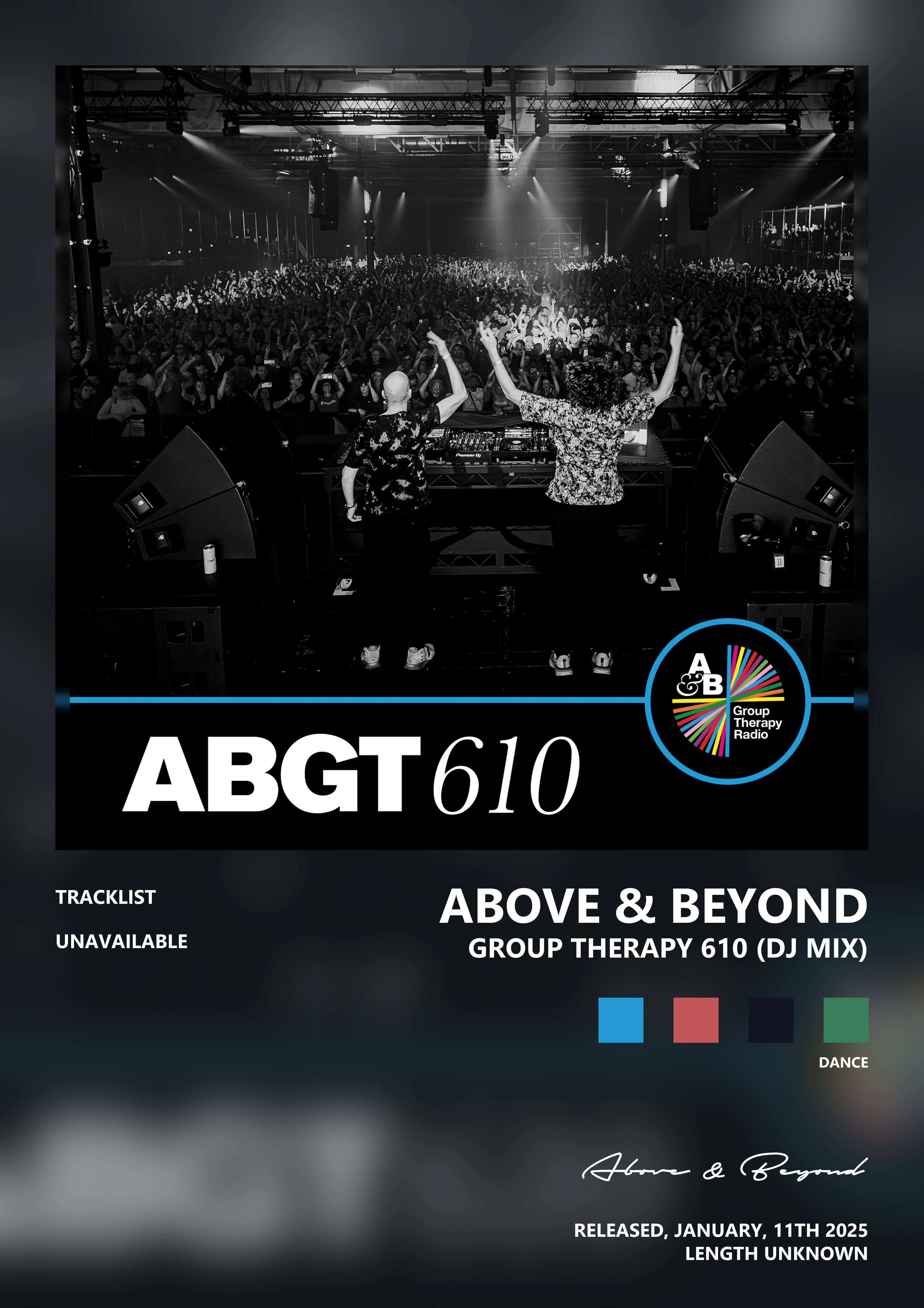 Music poster: Above Beyond - Group Therapy 610 DJ Mix