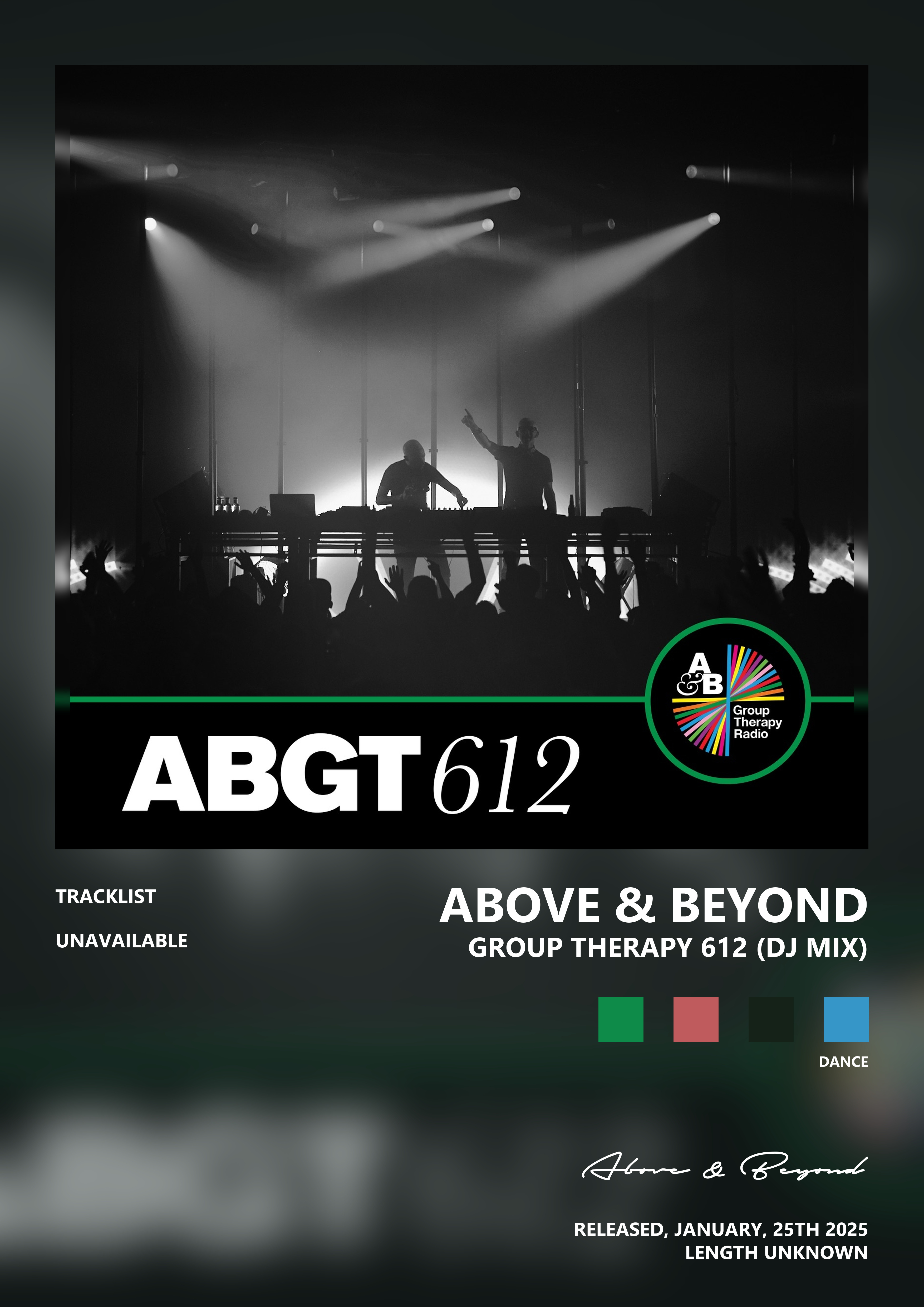 Music poster: Above Beyond - Group Therapy 612 DJ Mix