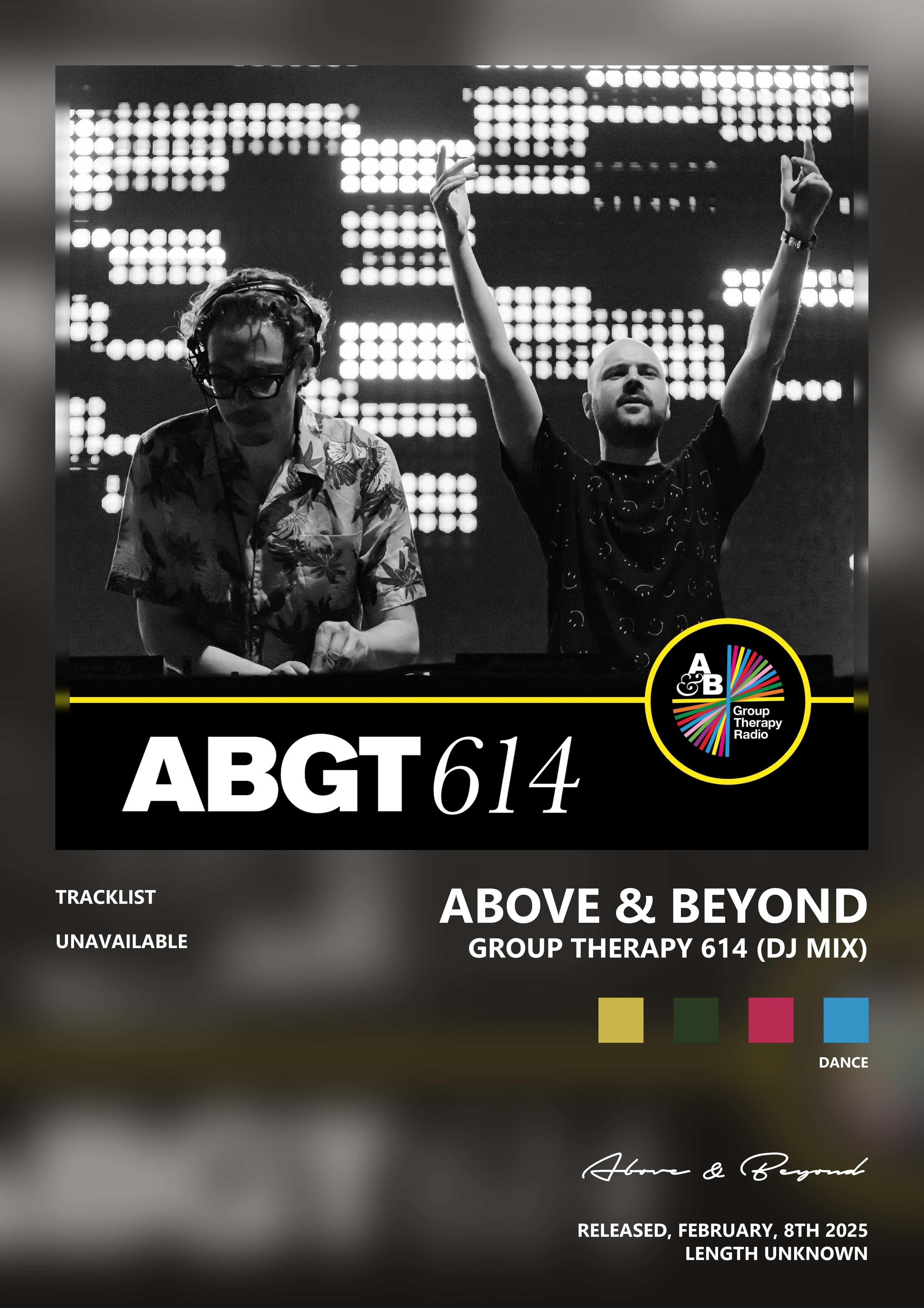 Music poster: Above Beyond - Group Therapy 614 DJ Mix