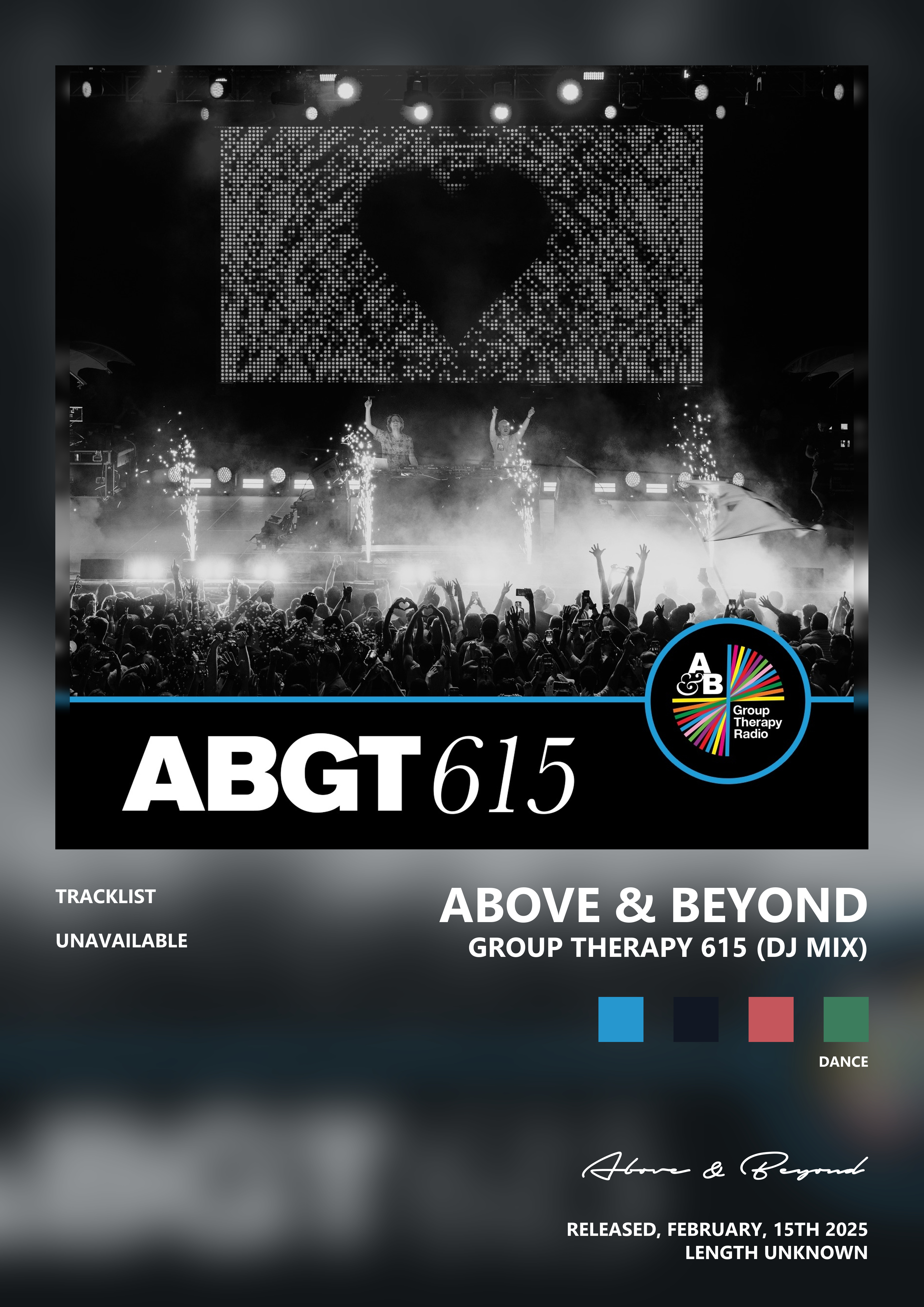 Music poster: Above Beyond - Group Therapy 615 DJ Mix