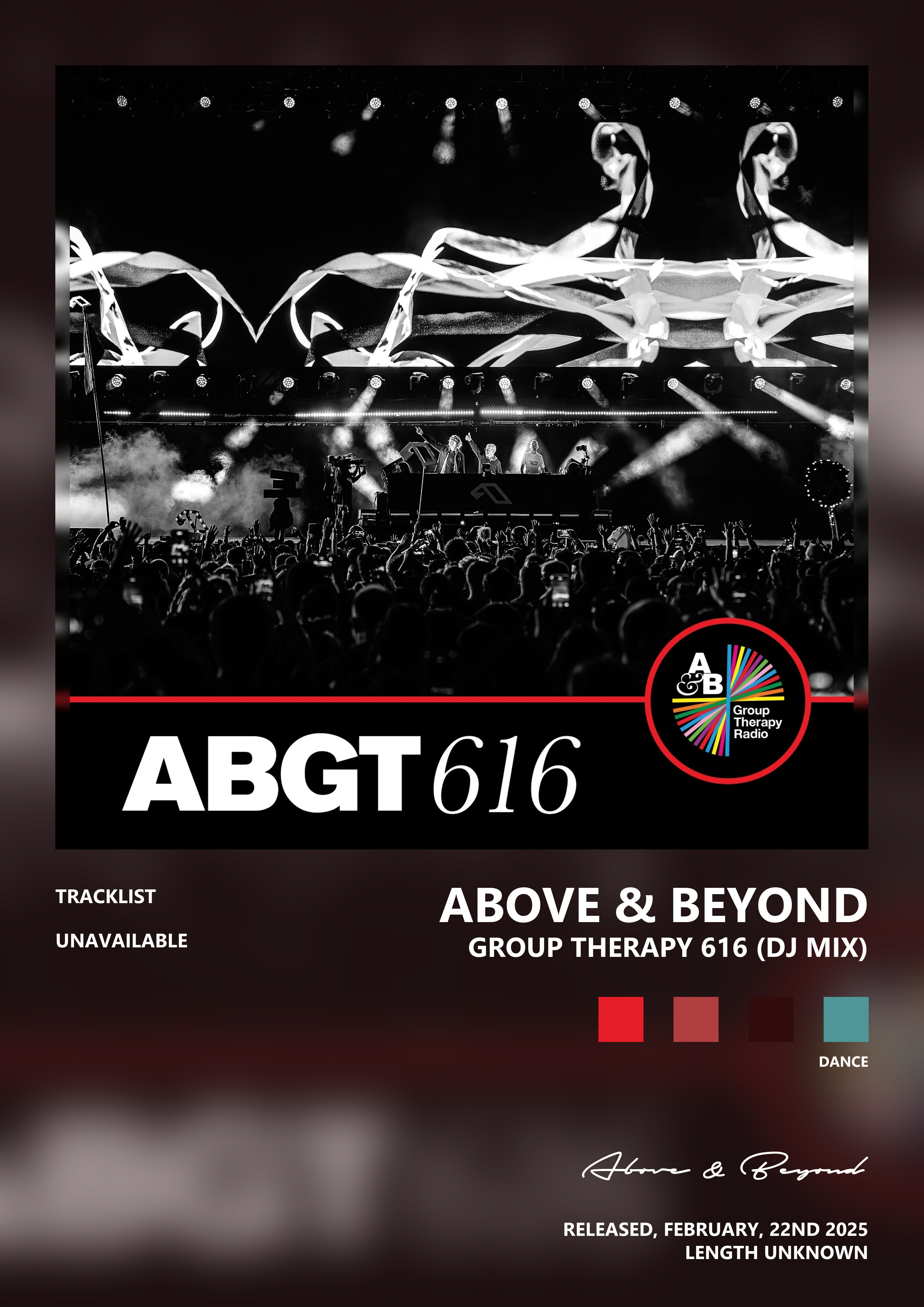 Music poster: Above Beyond - Group Therapy 616 DJ Mix