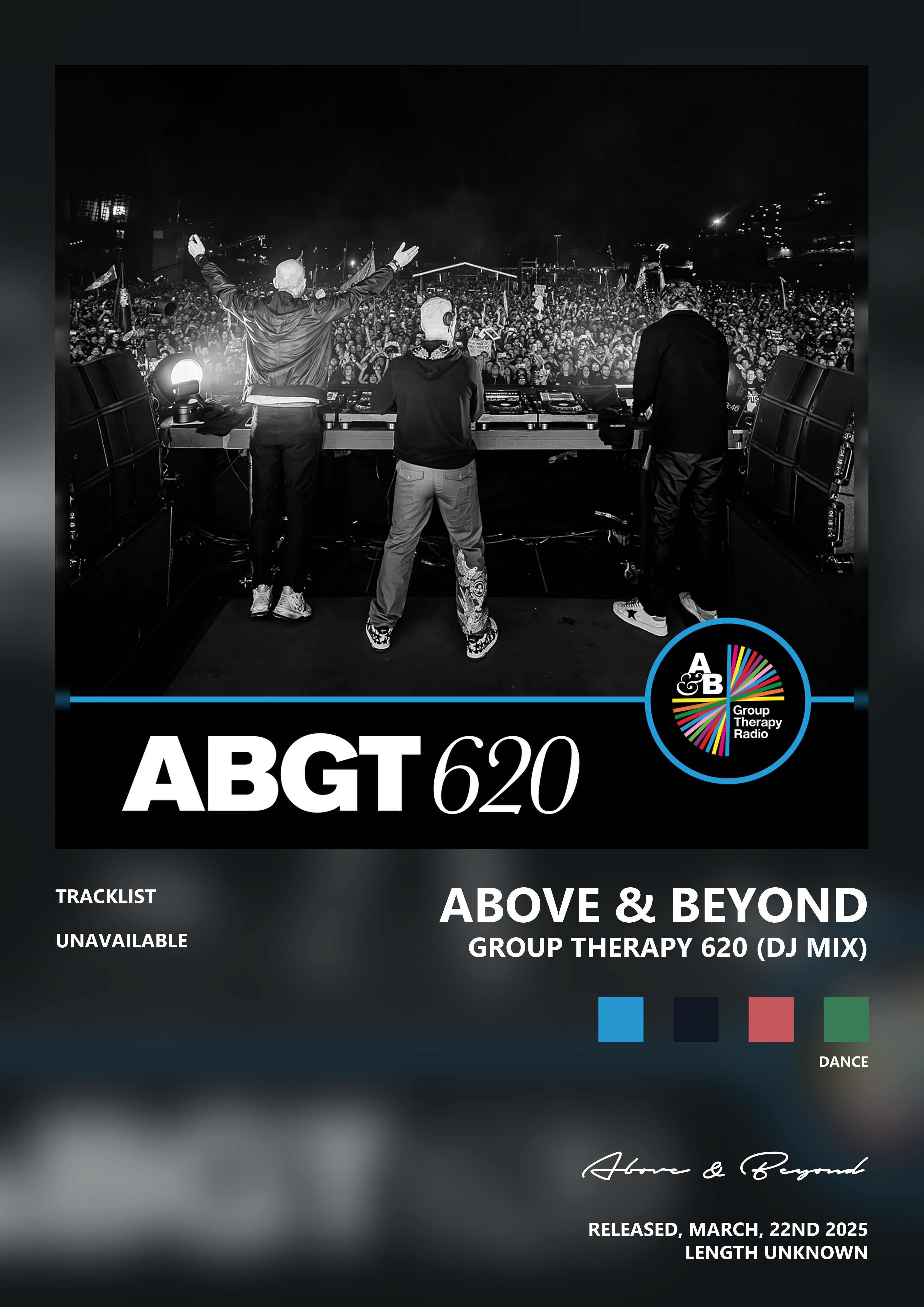 Music poster: Above Beyond - Group Therapy 620 DJ Mix