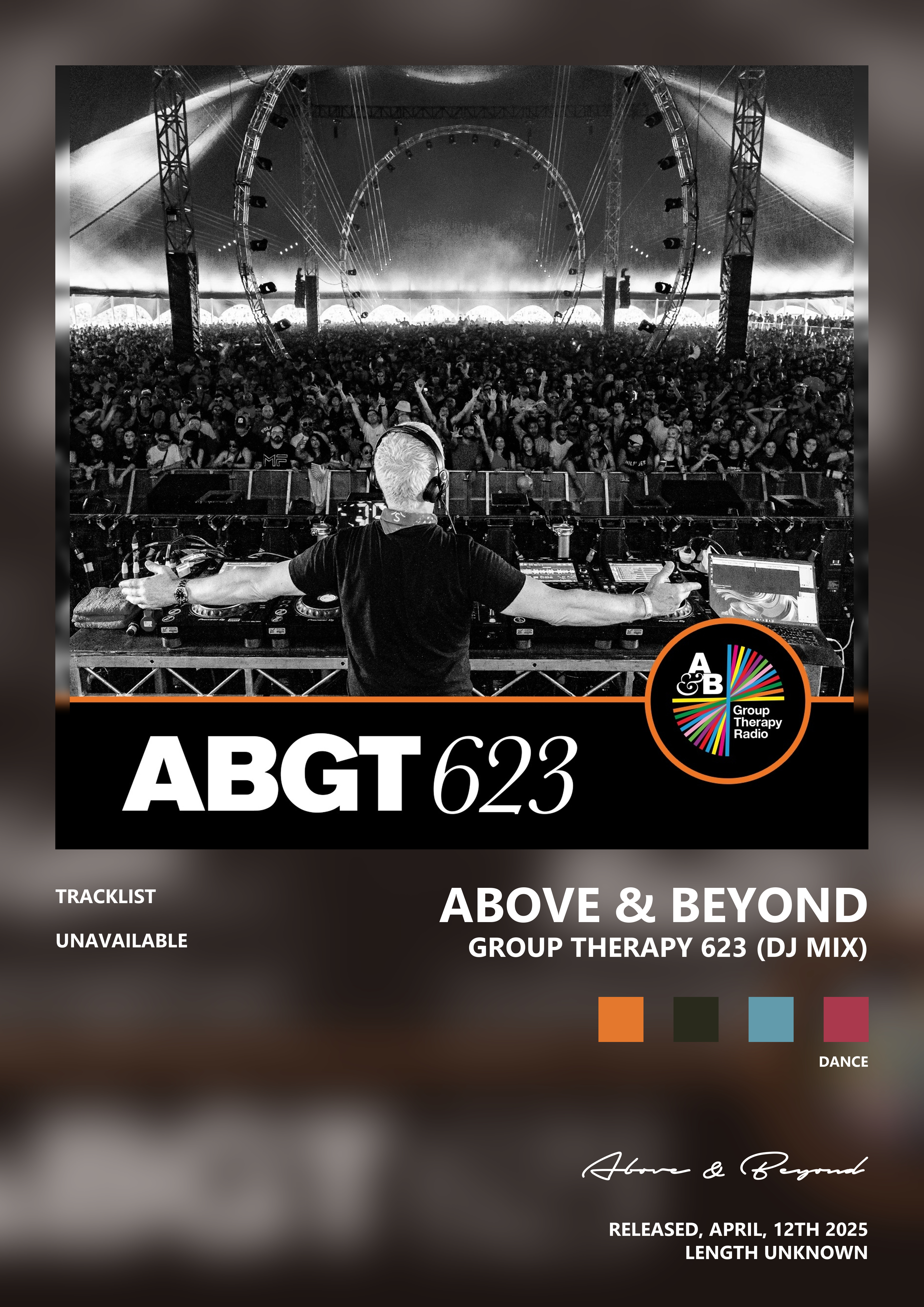 Music poster: Above Beyond - Group Therapy 623 DJ Mix