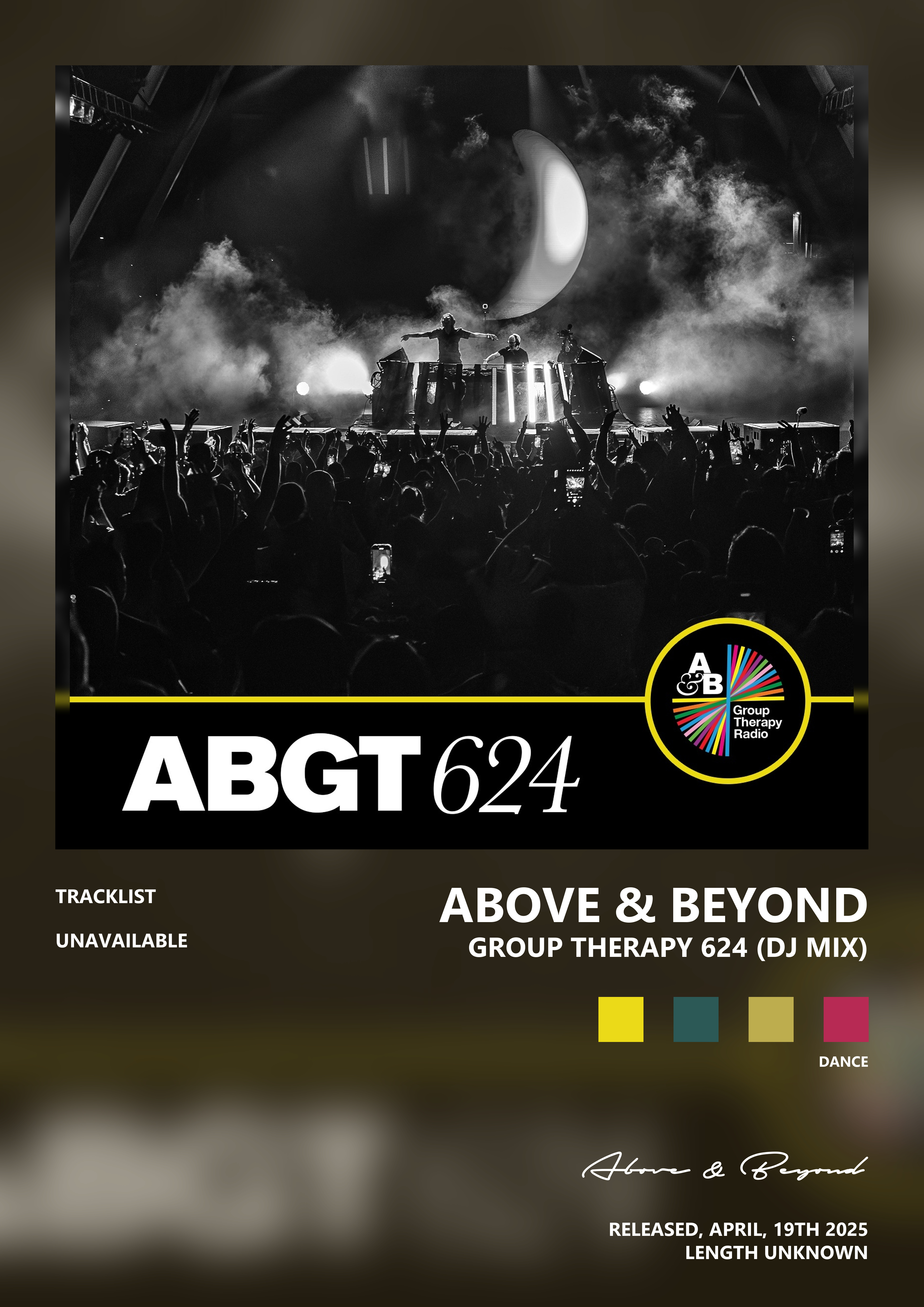 Music poster: Above Beyond - Group Therapy 624 DJ Mix