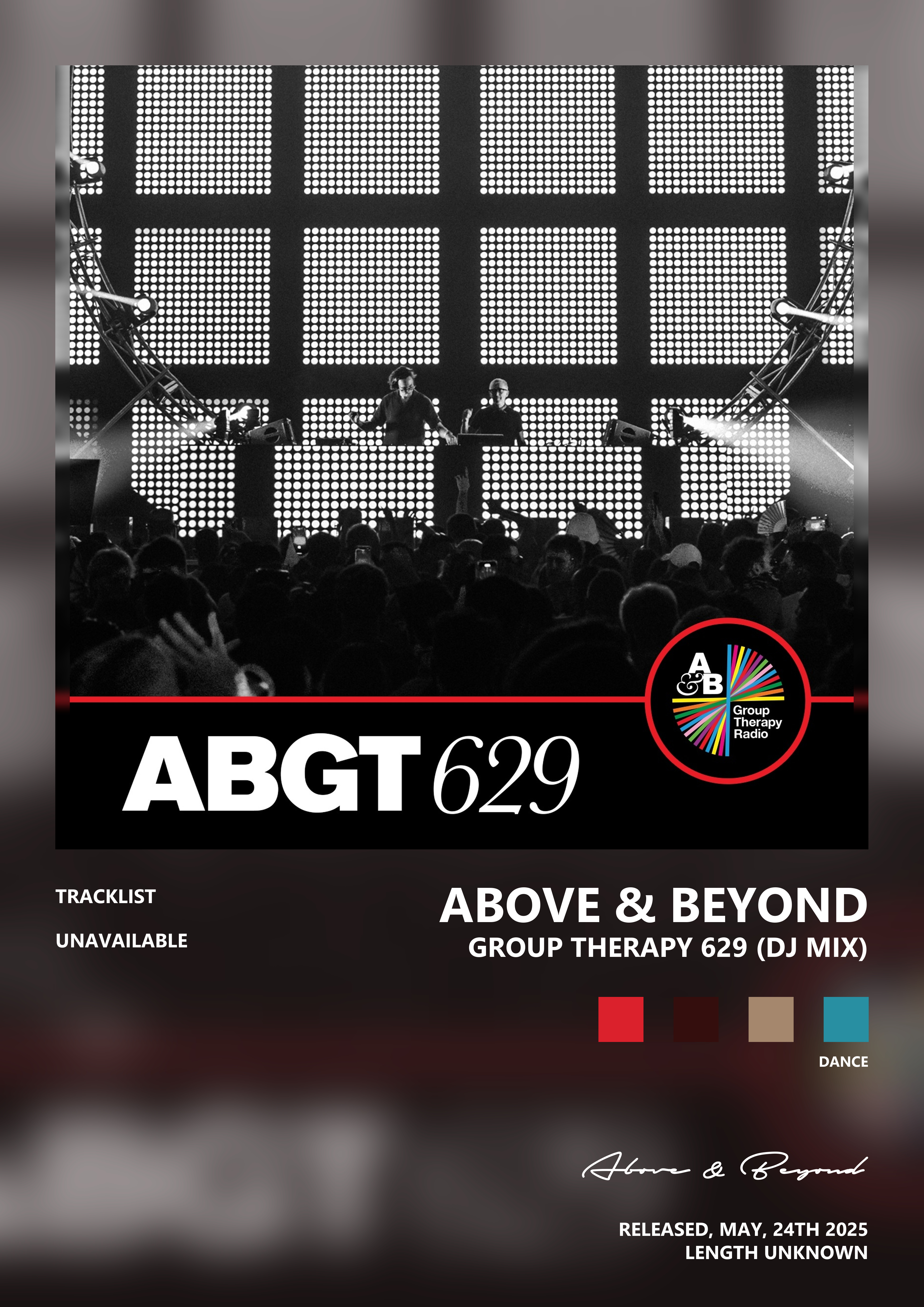 Music poster: Above Beyond - Group Therapy 629 DJ Mix