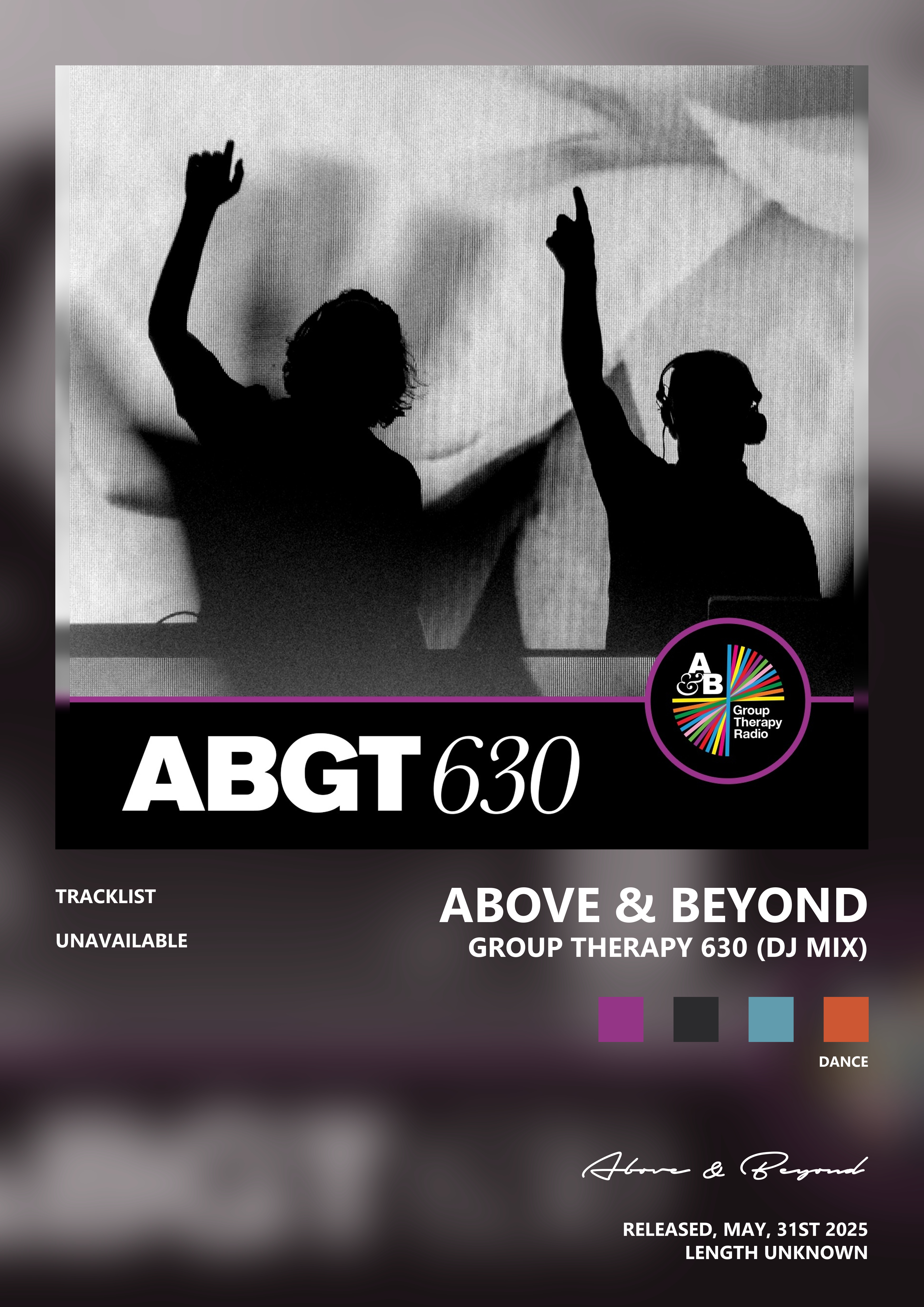 Music poster: Above Beyond - Group Therapy 630 DJ Mix