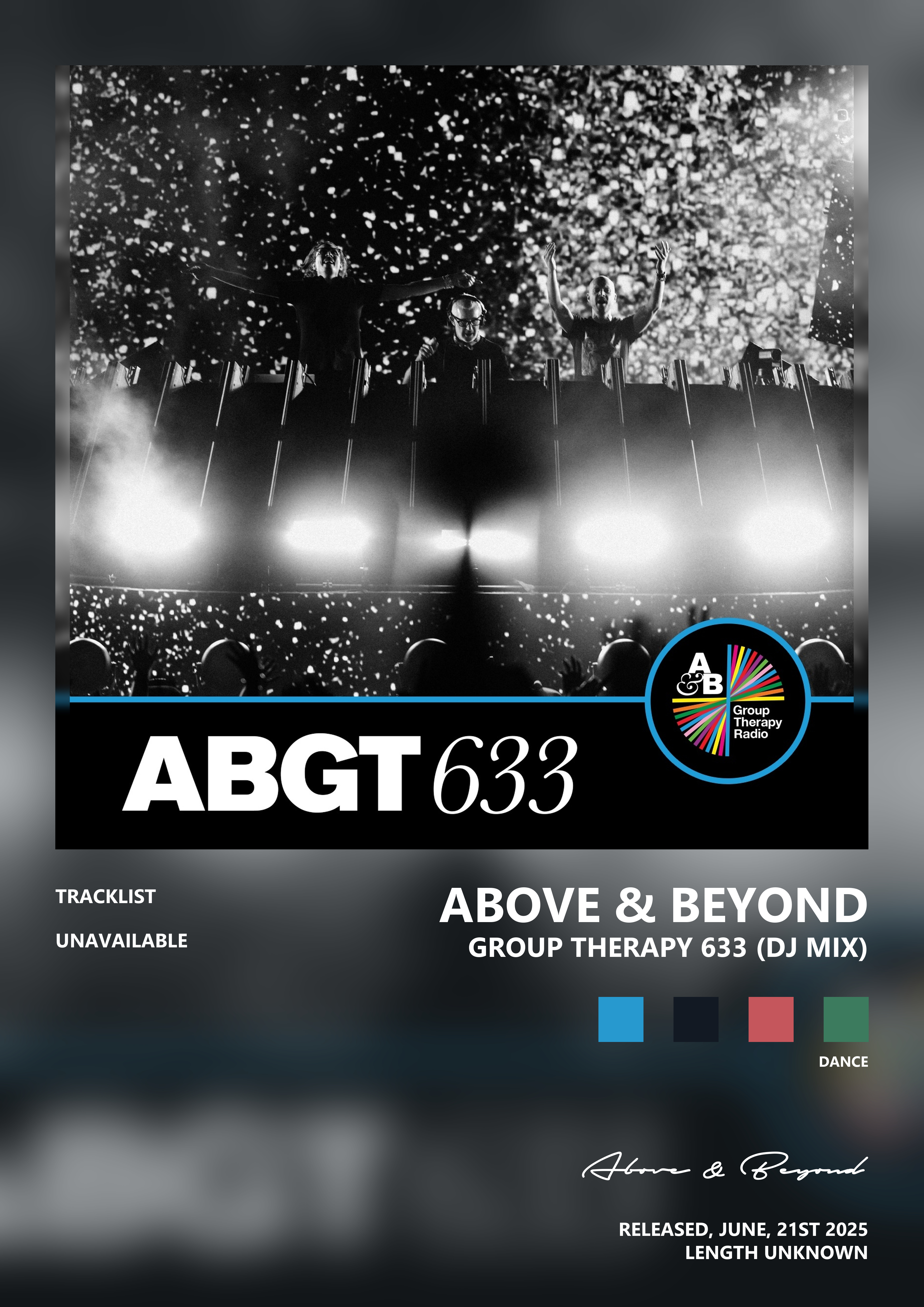 Music poster: Above Beyond - Group Therapy 633 DJ Mix