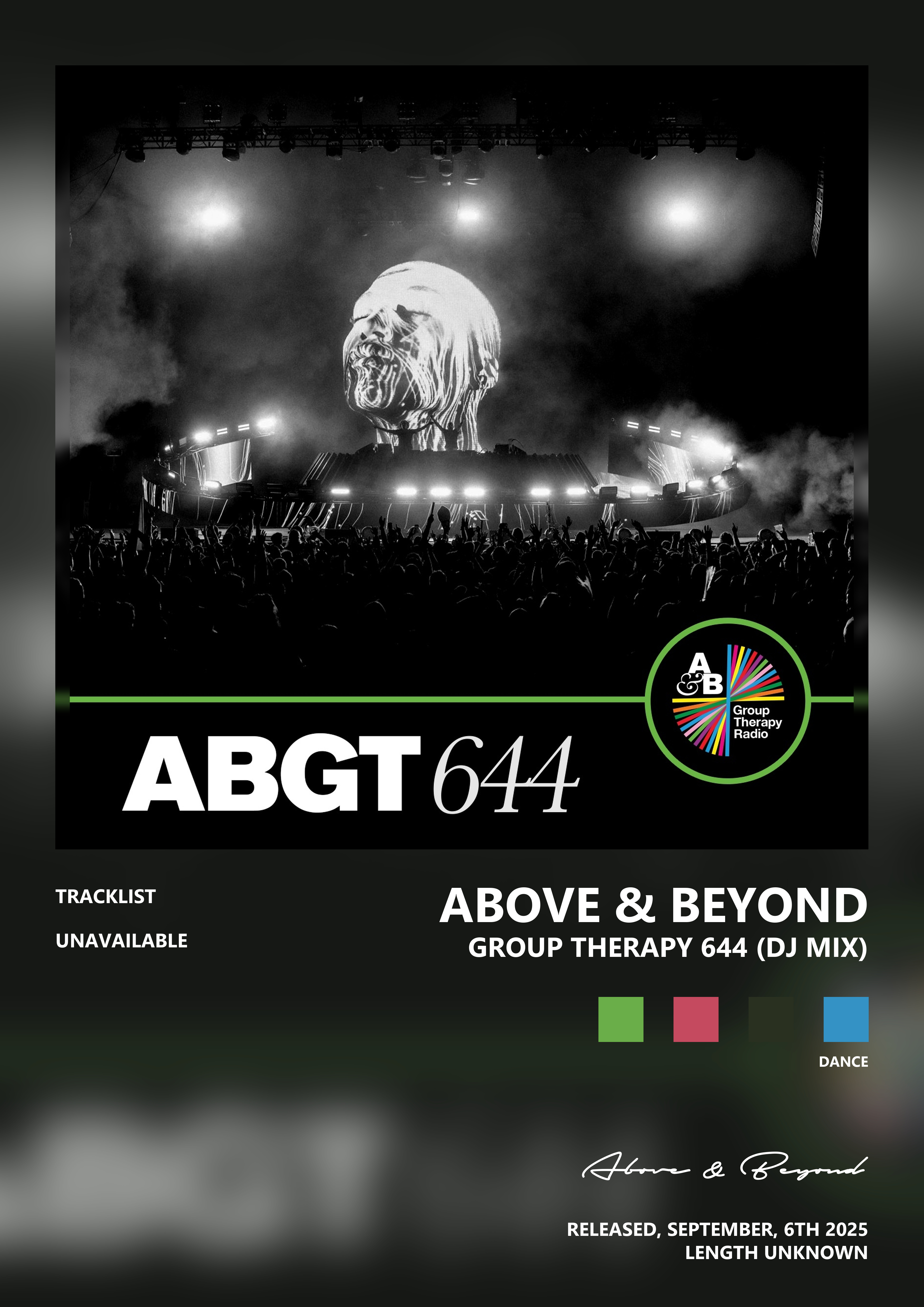 Music poster: Above Beyond - Group Therapy 644 DJ Mix