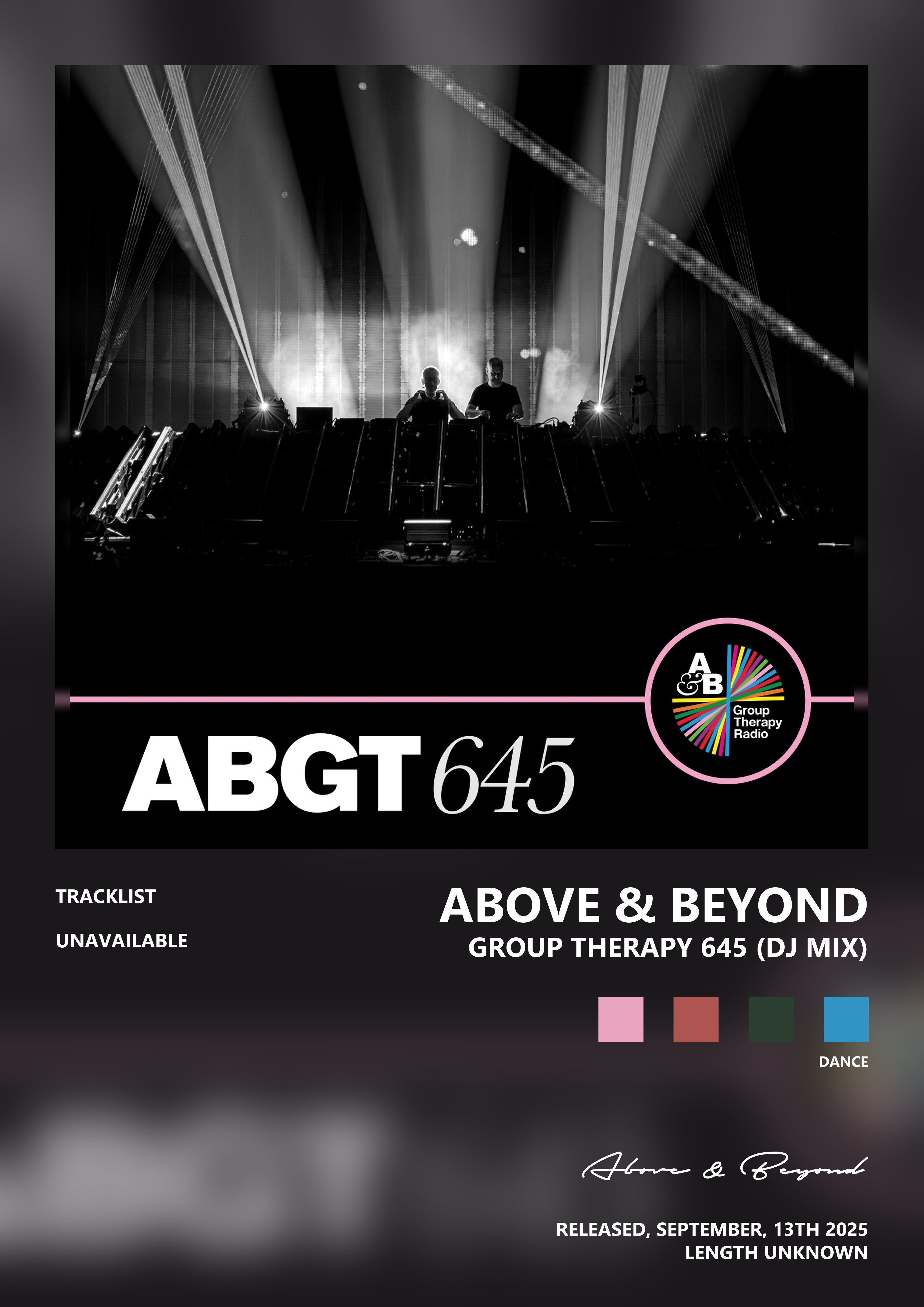 Music poster: Above Beyond - Group Therapy 645 DJ Mix