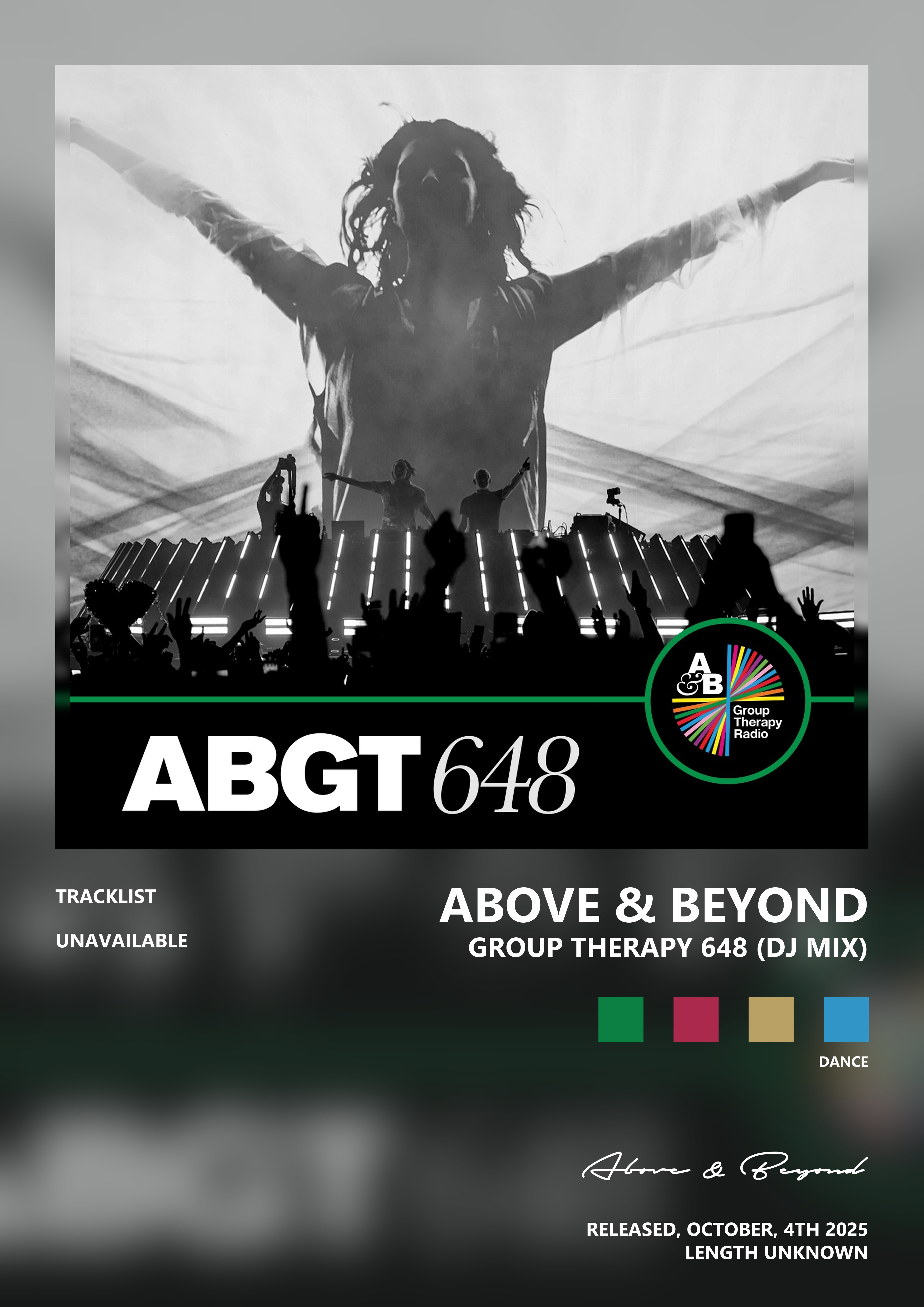 Music poster: Above Beyond - Group Therapy 648 DJ Mix