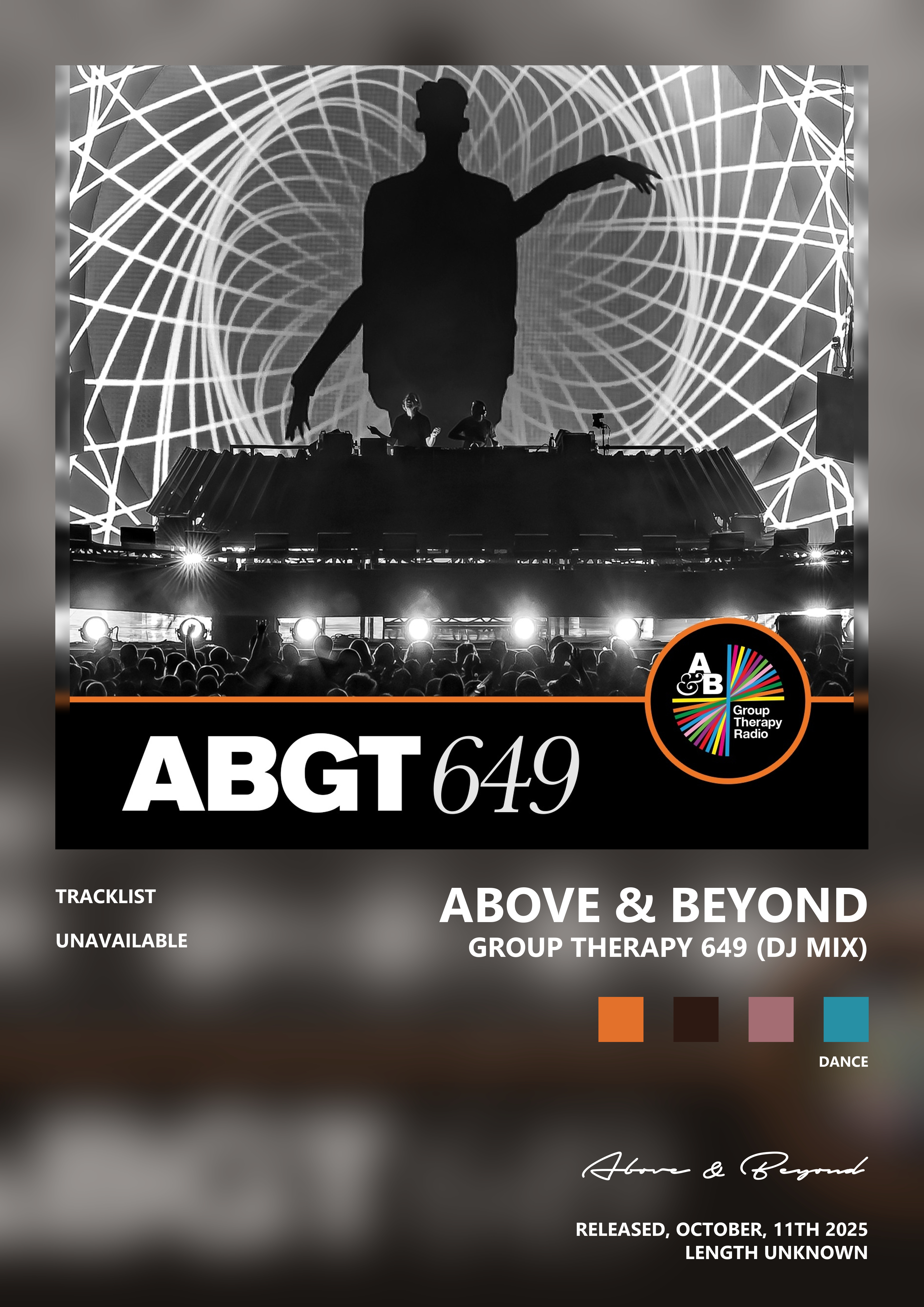 Music poster: Above Beyond - Group Therapy 649 DJ Mix