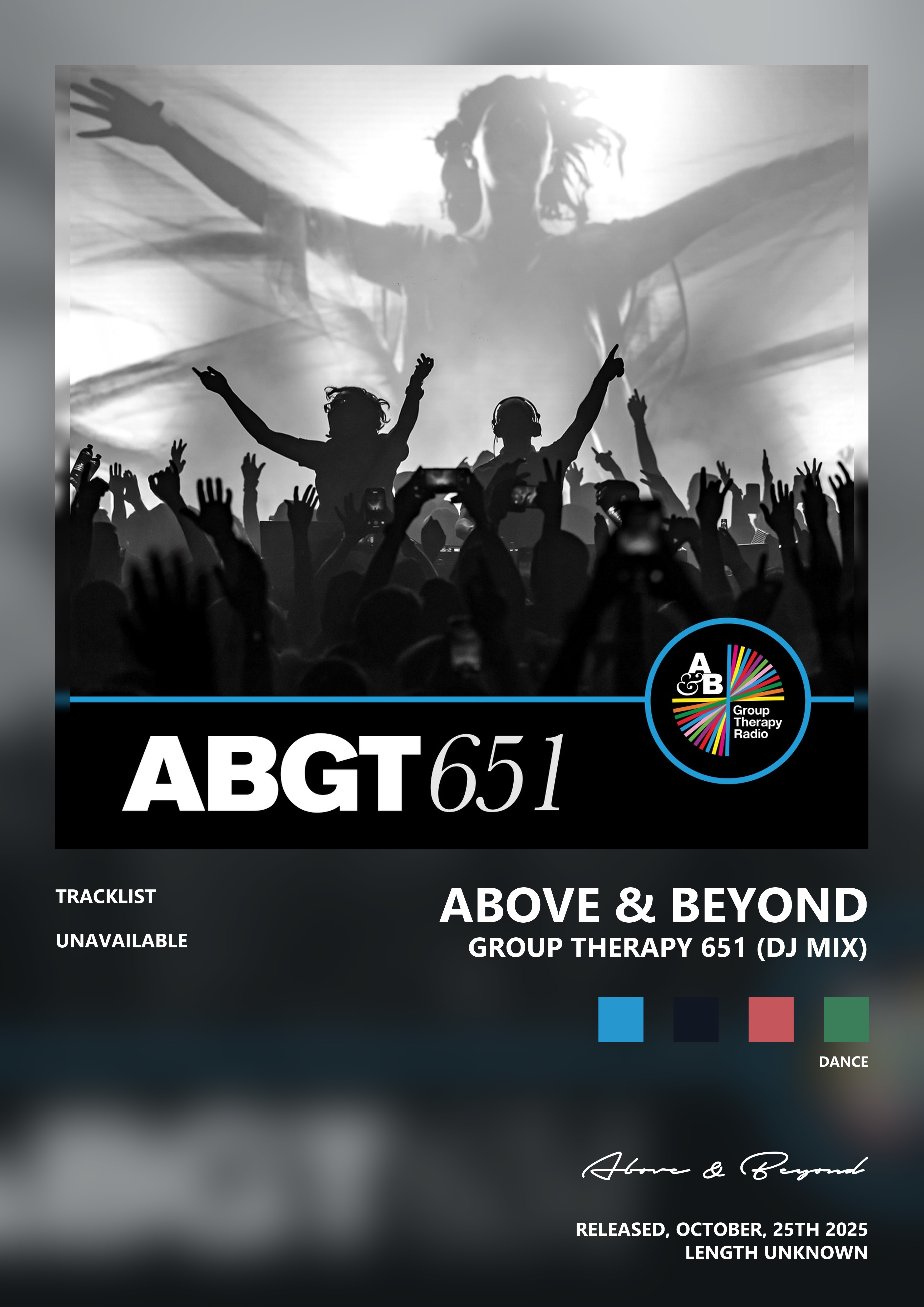 Music poster: Above Beyond - Group Therapy 651 DJ Mix