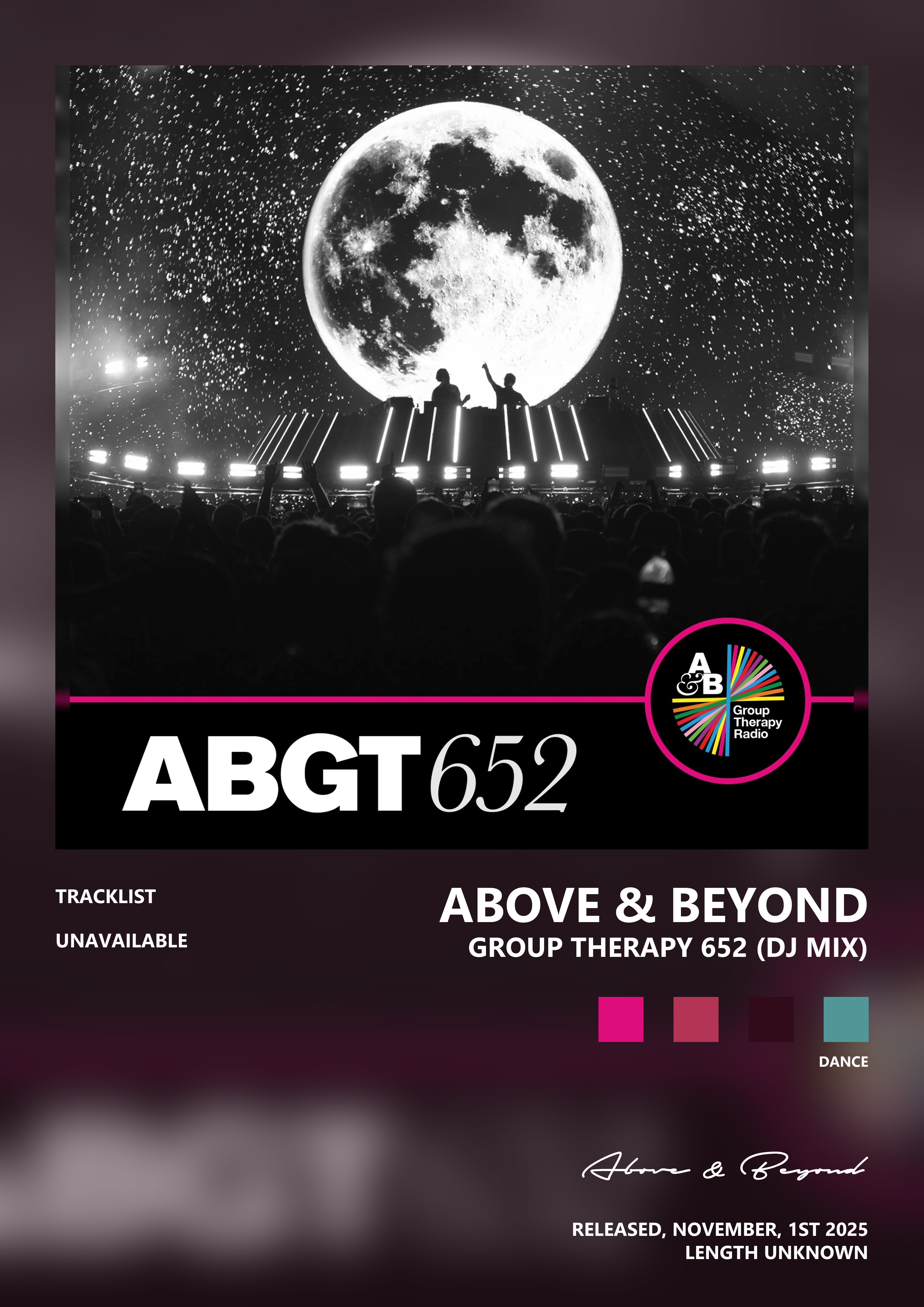 Music poster: Above Beyond - Group Therapy 652 DJ Mix