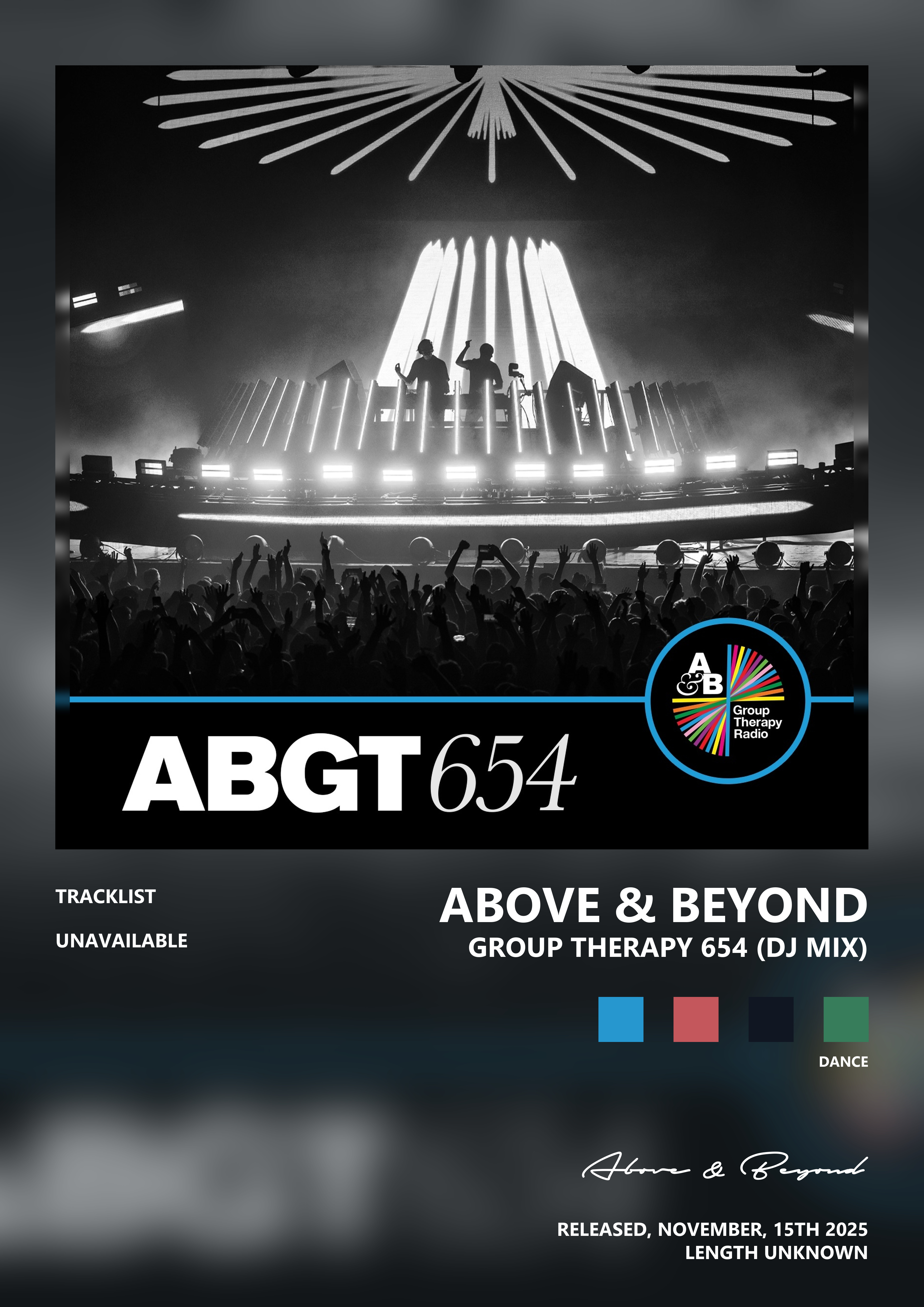 Music poster: Above Beyond - Group Therapy 654 DJ Mix