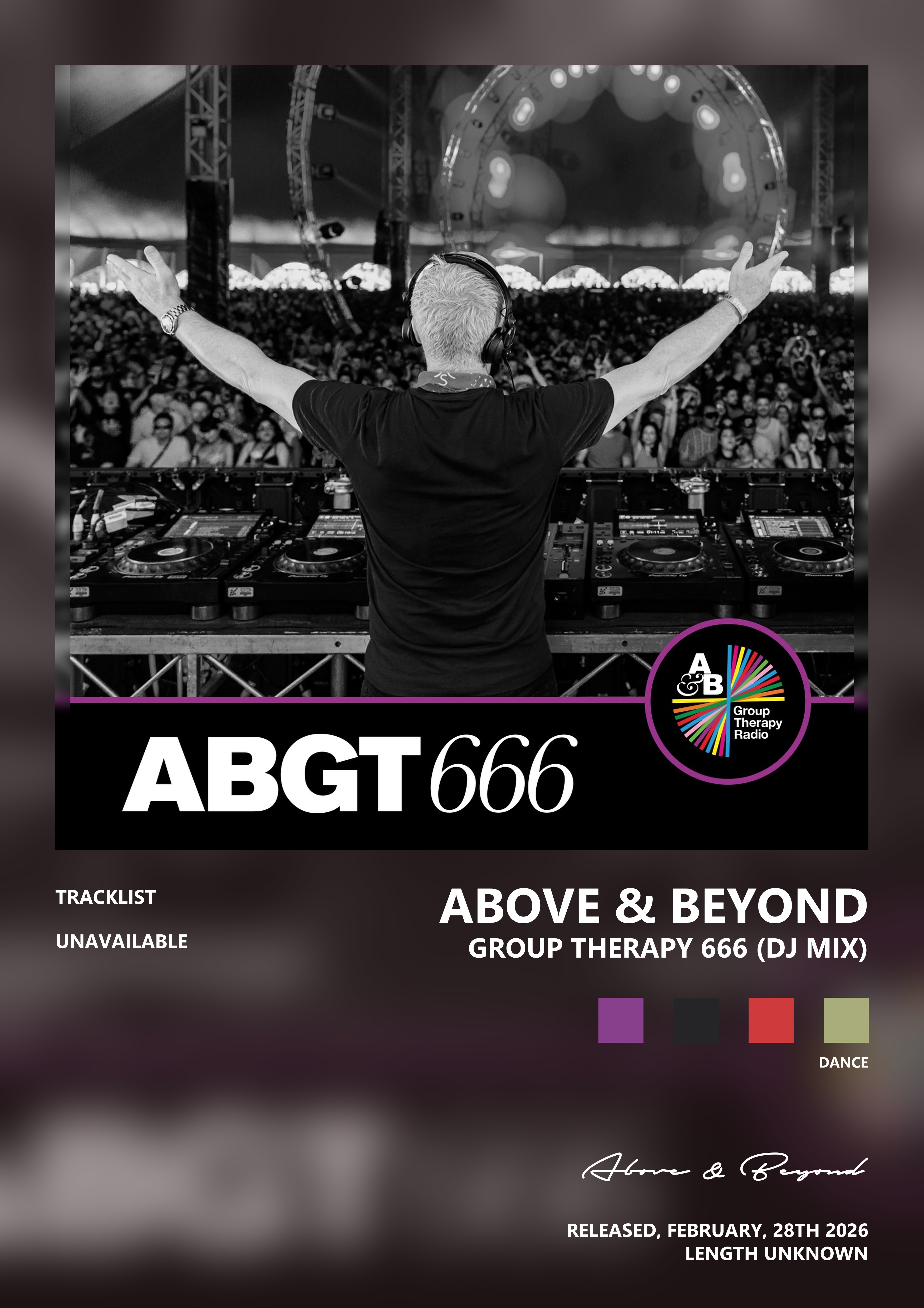 Music poster: Above Beyond - Group Therapy 666 DJ Mix