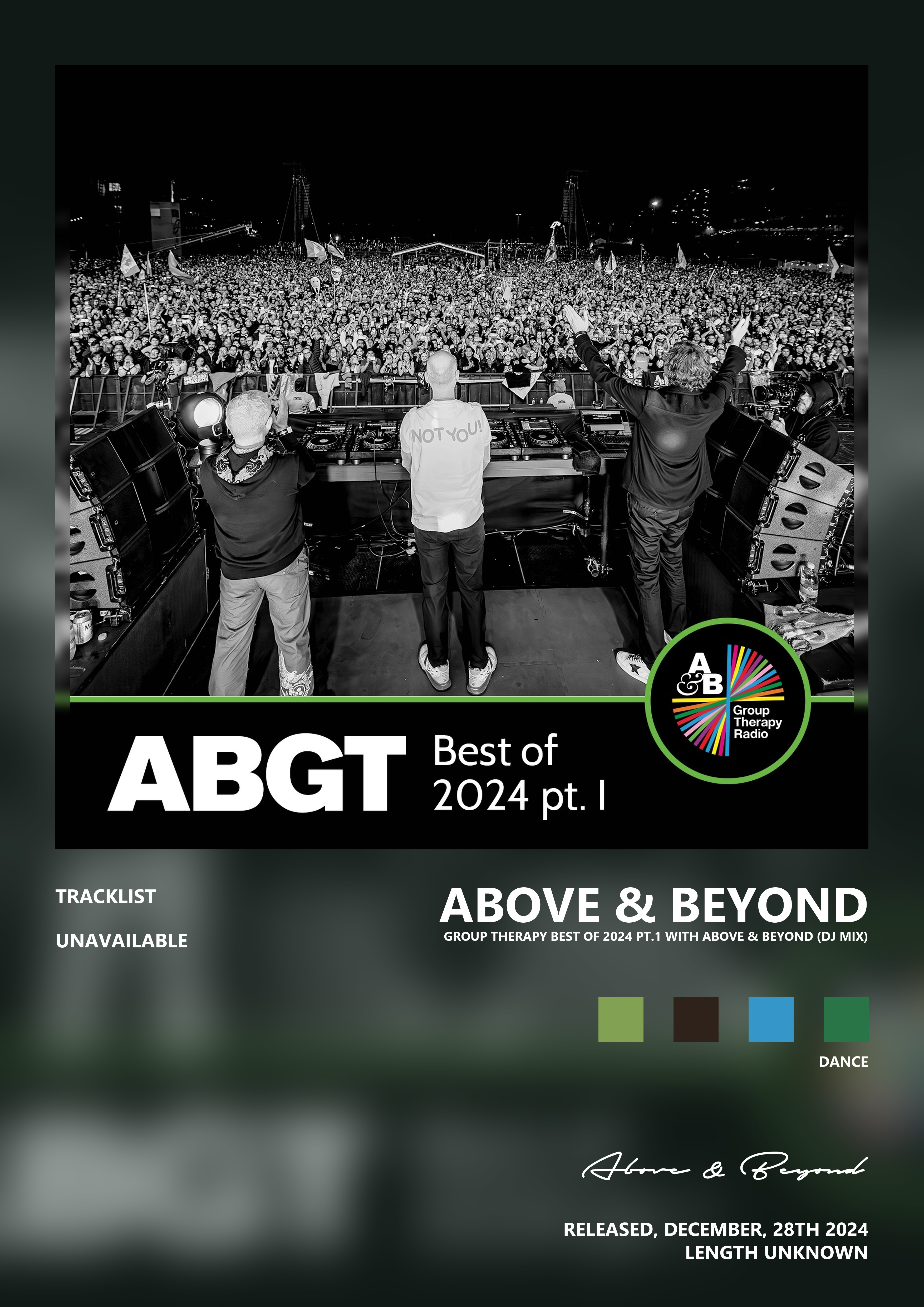 Music poster: Above Beyond - Group Therapy Best of 2024 Pt1 with Above Beyond DJ Mix