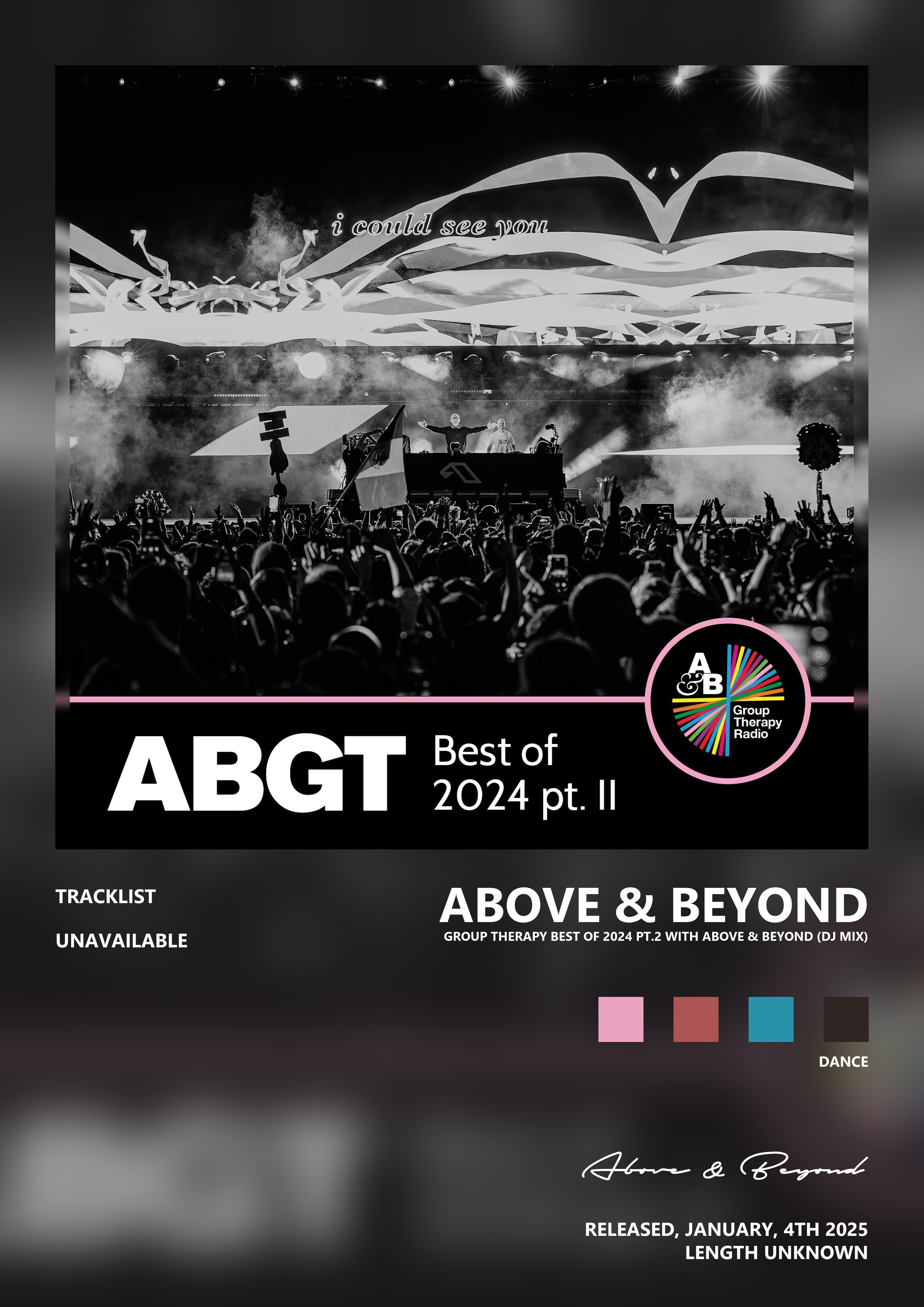 Music poster: Above Beyond - Group Therapy Best of 2024 Pt2 with Above Beyond DJ Mix