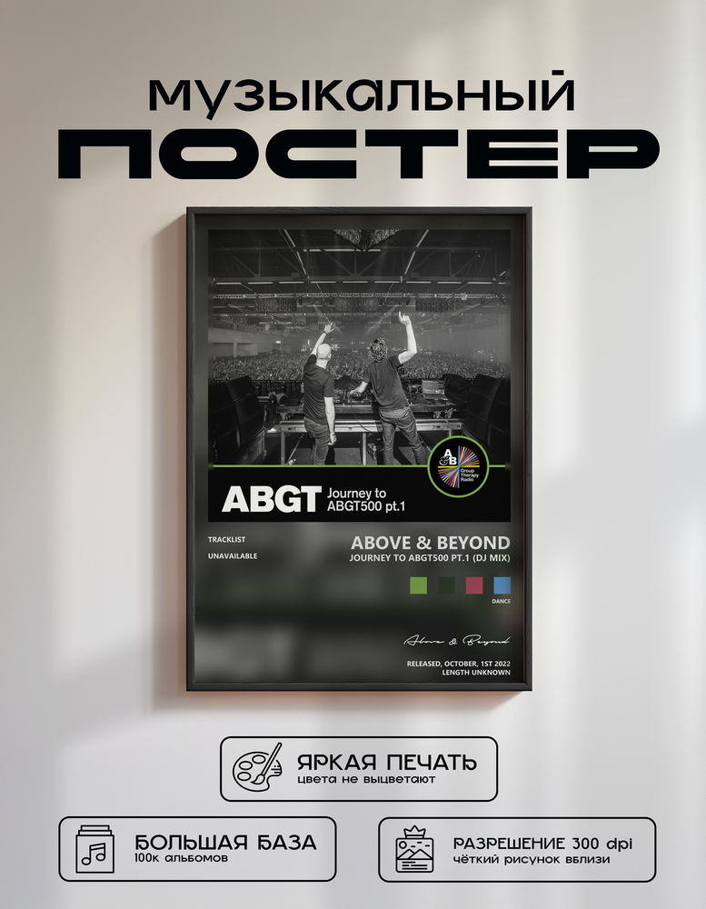 Music poster: Above Beyond - Journey to Abgt500 Pt1 DJ Mix