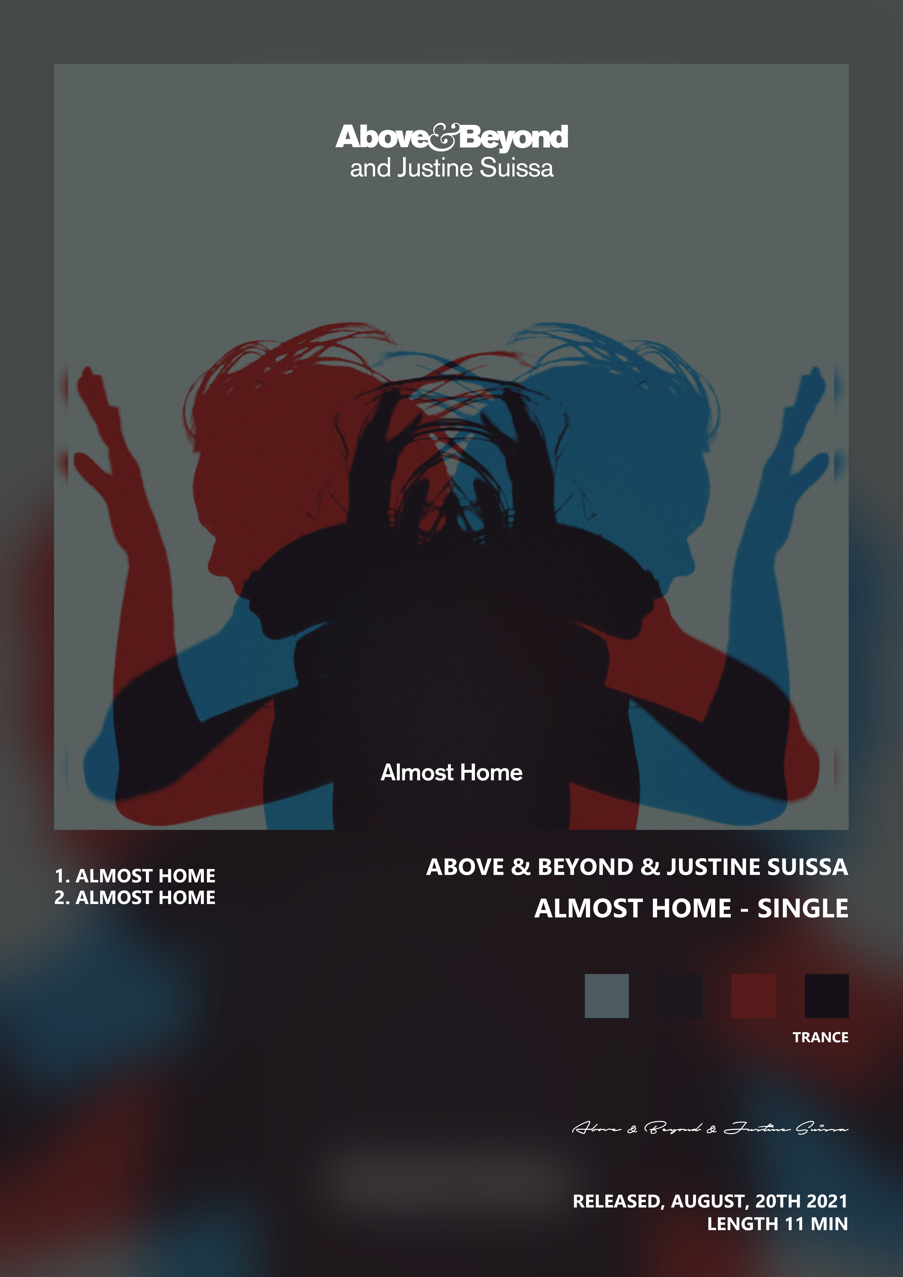 Music poster: Above Beyond Justine Suissa - Almost Home - Single