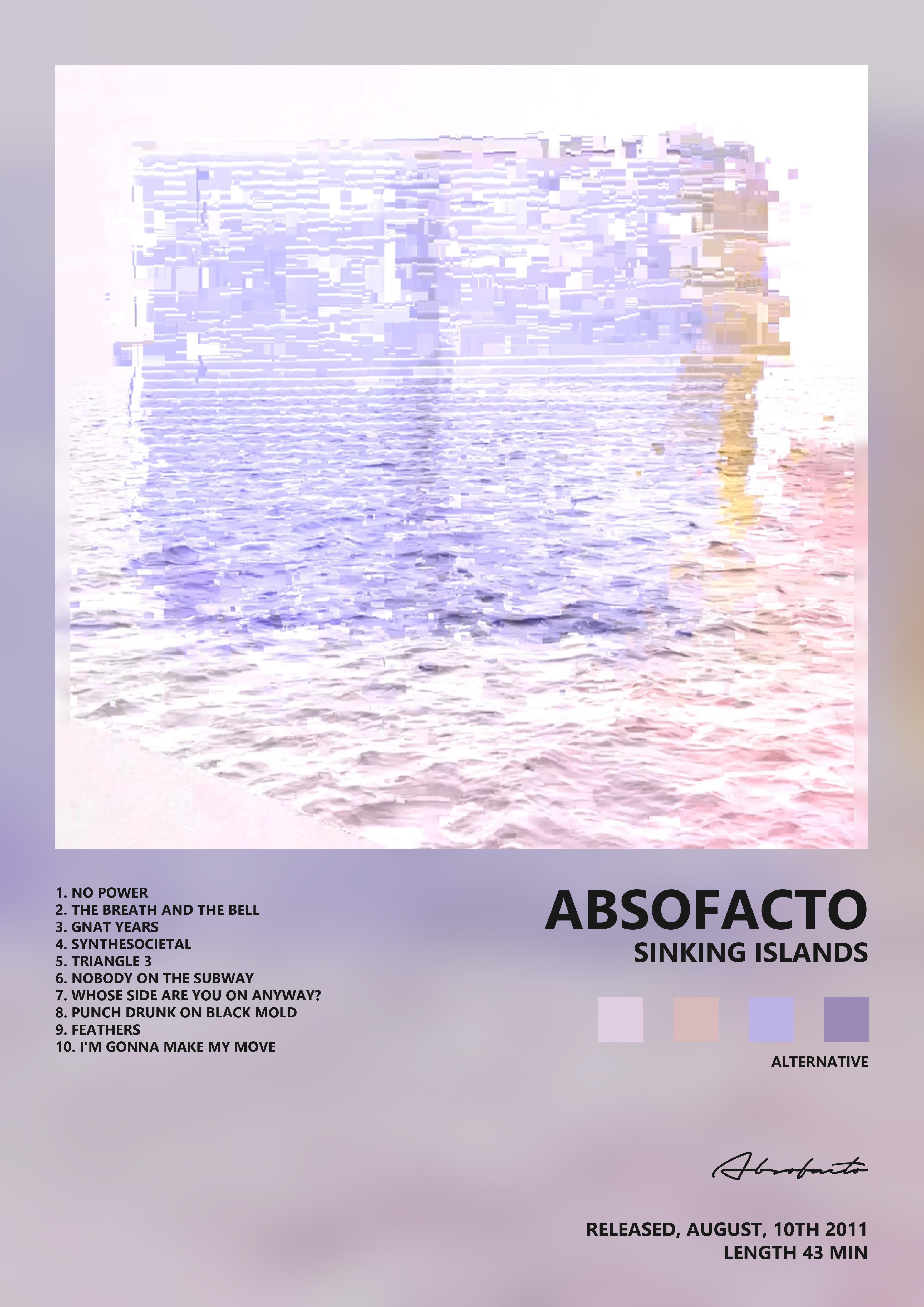 Music poster: Absofacto - Sinking Islands