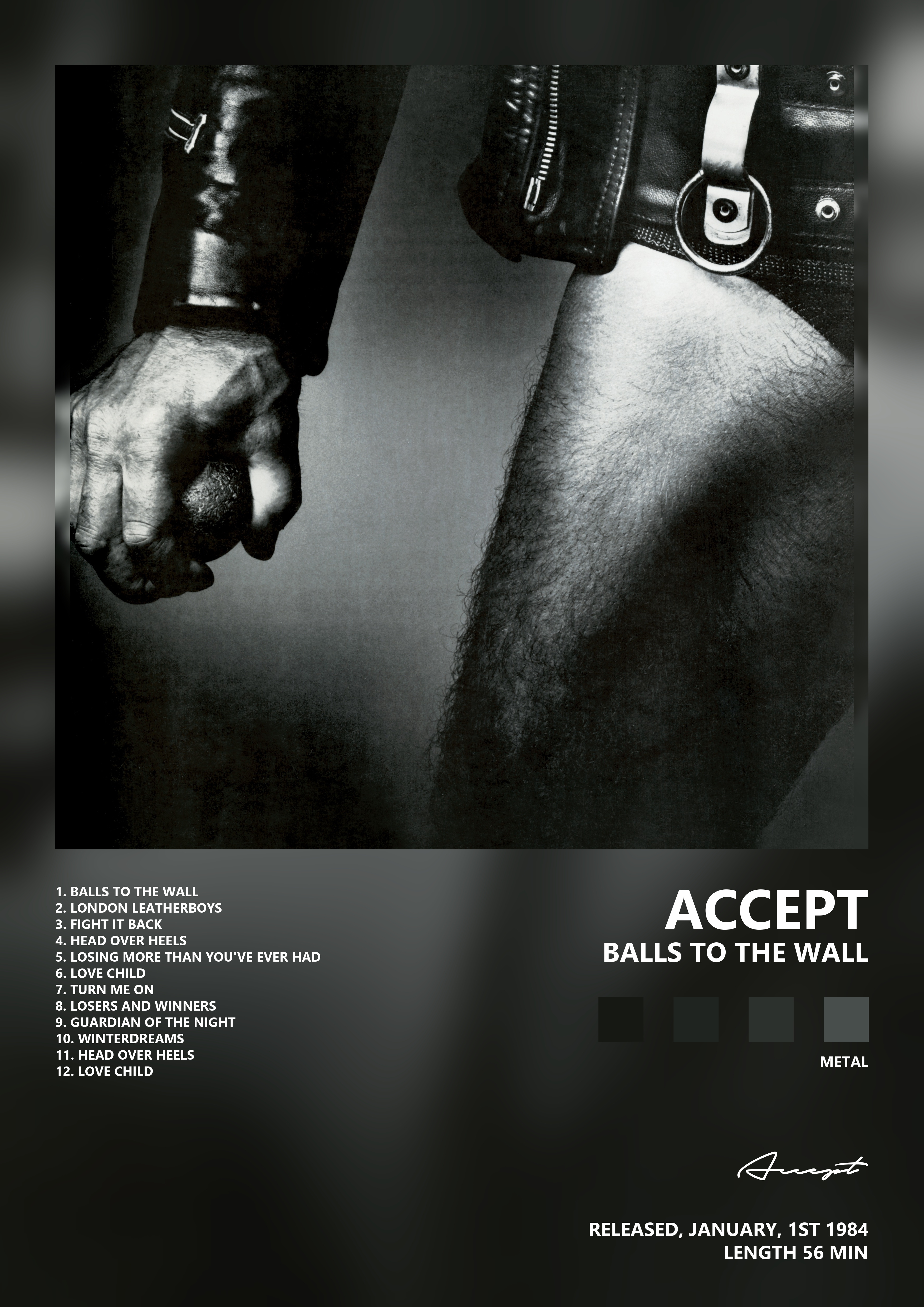 Music poster: Accept - Balls to the Wall