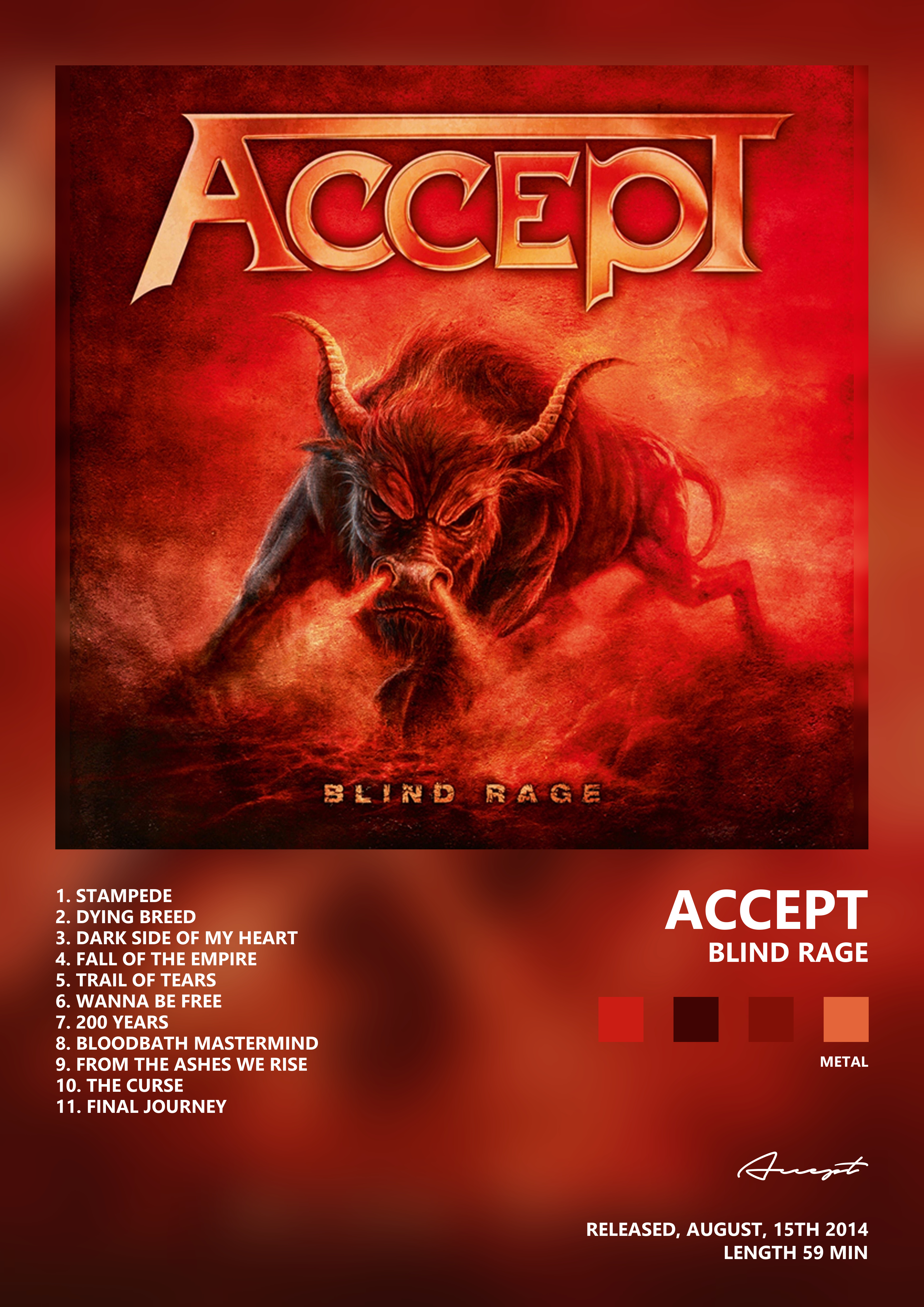Music poster: Accept - Blind Rage