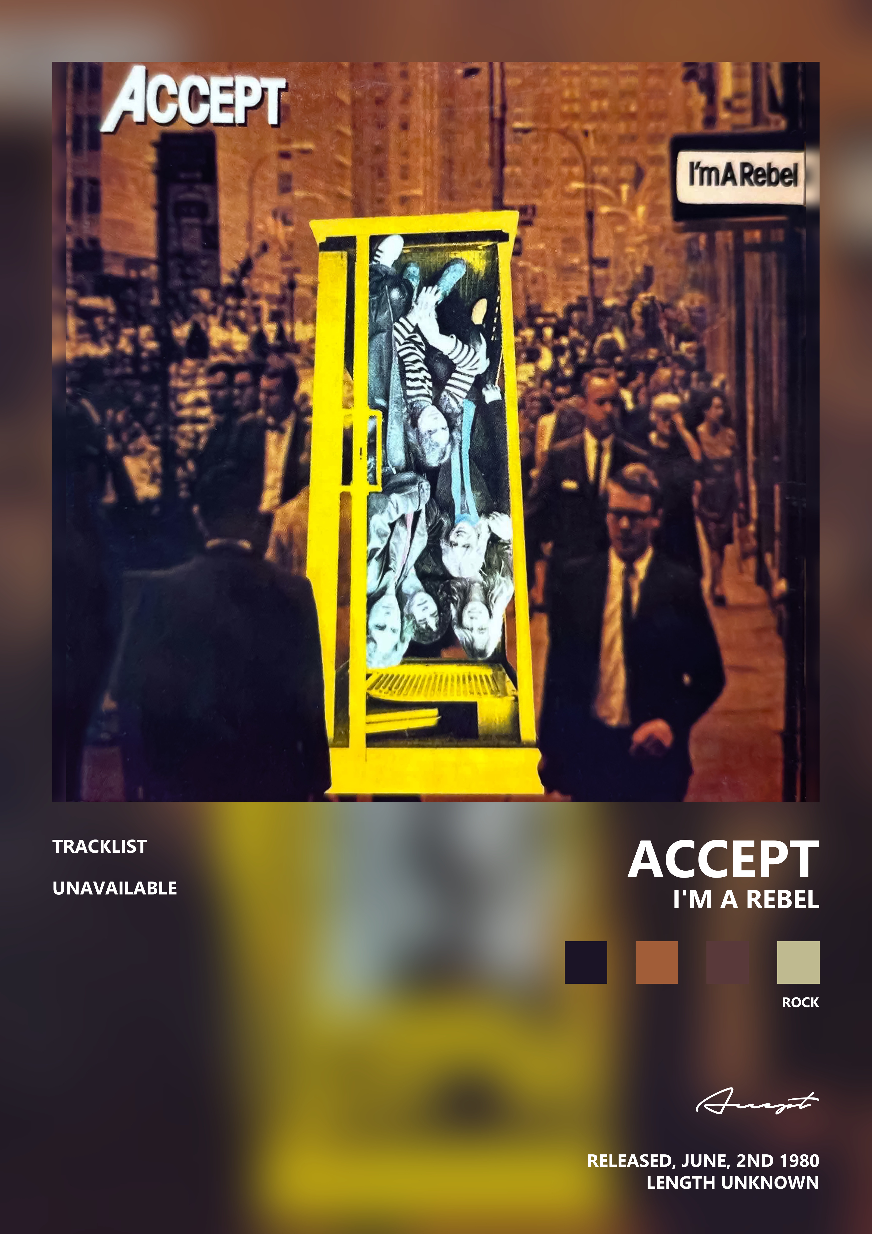 Music poster: Accept - Im A Rebel