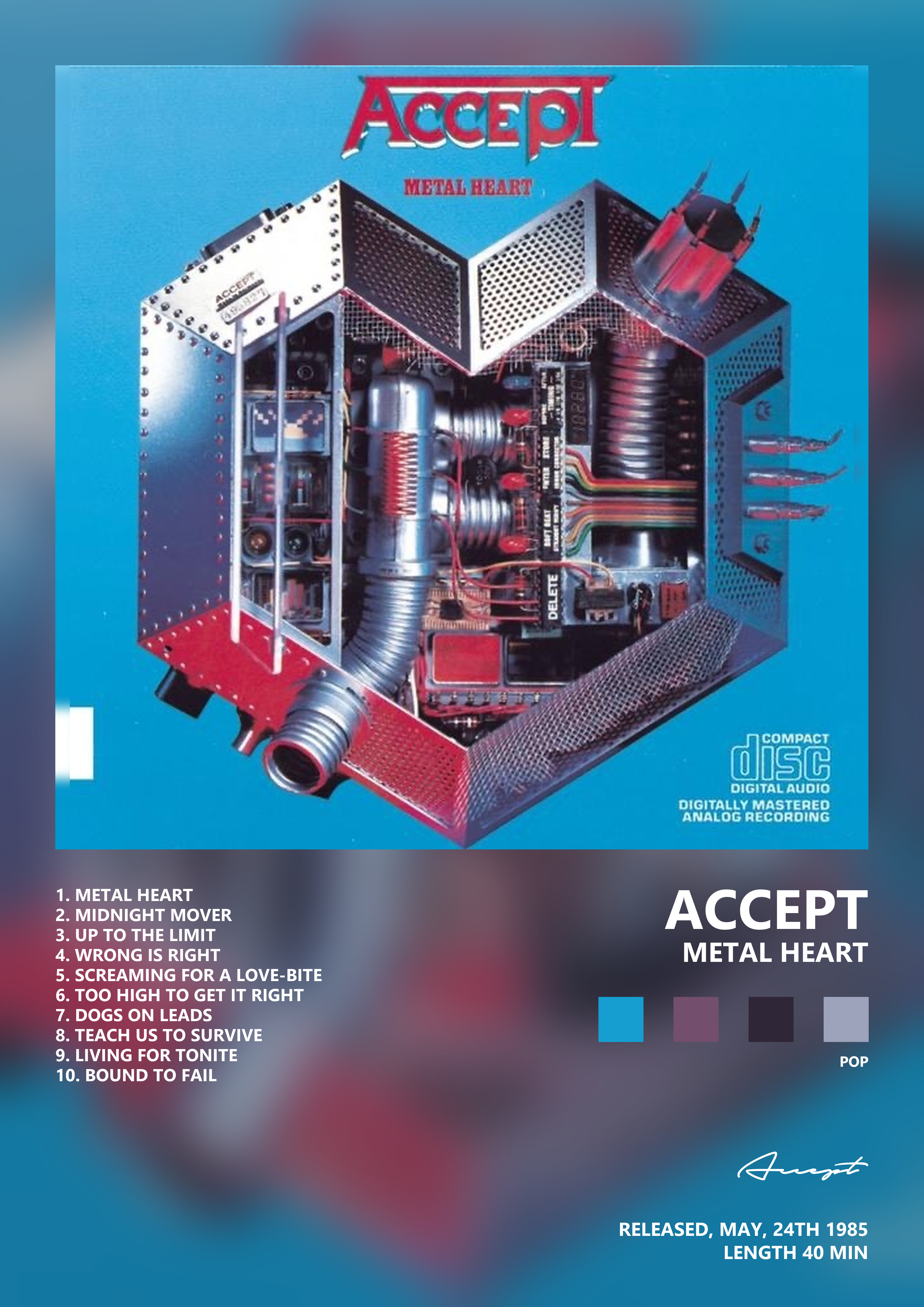 Music poster: Accept - Metal Heart