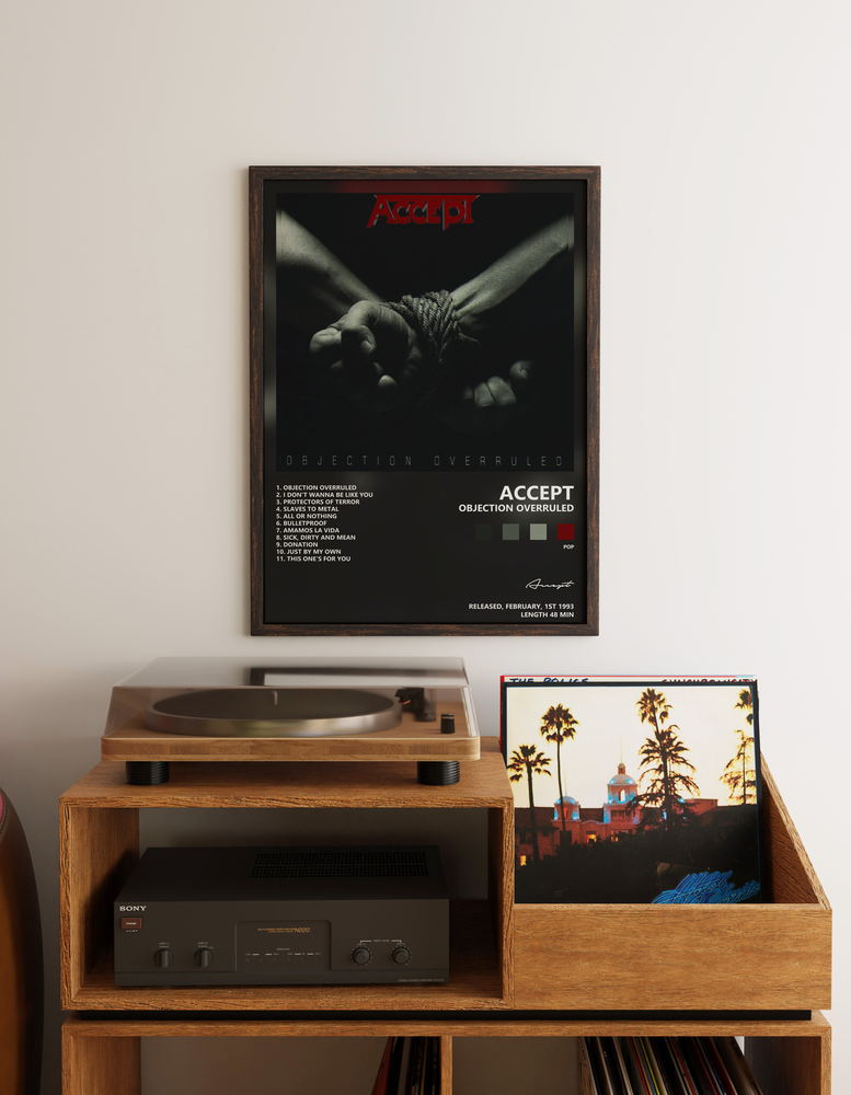 Music poster: Accept - Objection Overruled