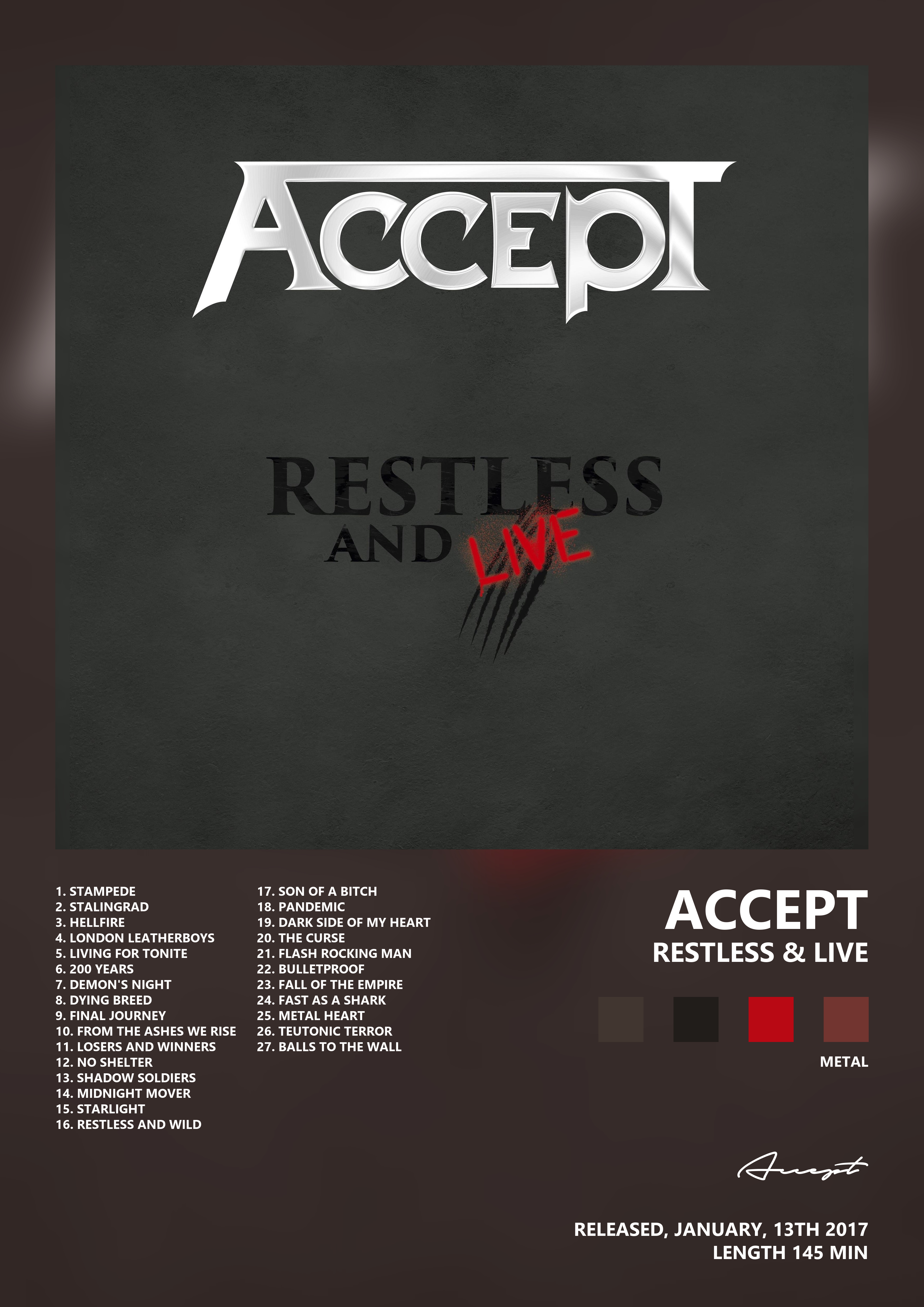Music poster: Accept - Restless Live