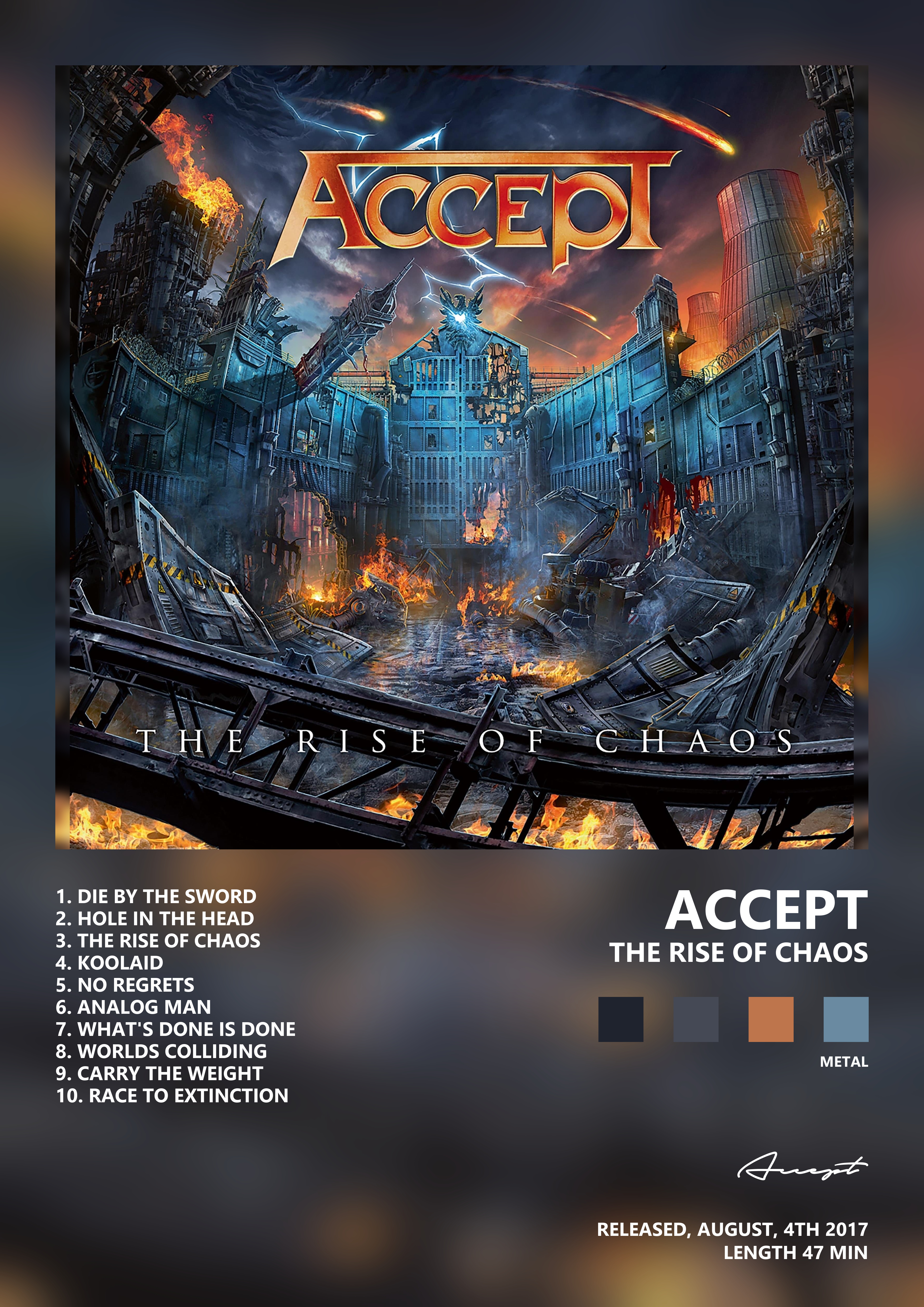 Music poster: Accept - The Rise of Chaos