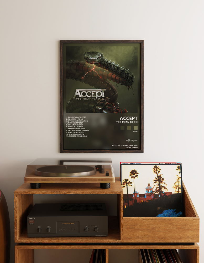 Music poster: Accept - Too Mean to Die