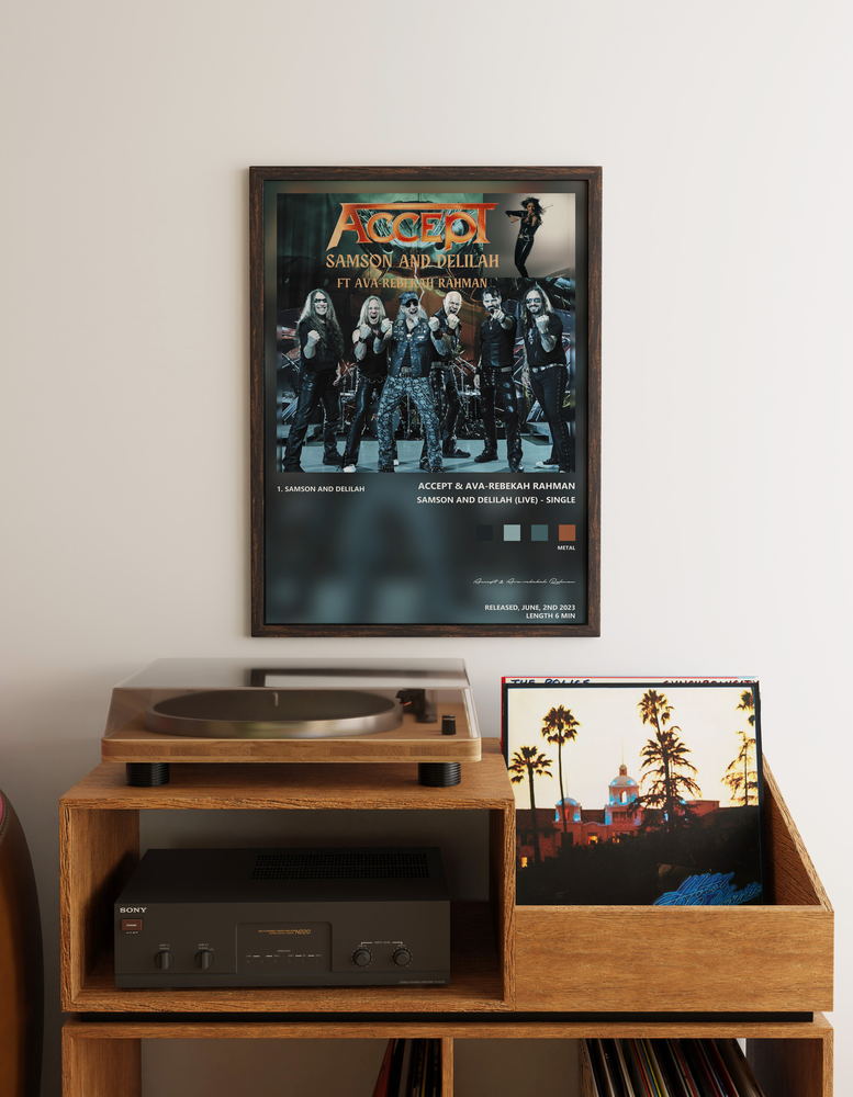 Music poster: Accept Ava-rebekah Rahman - Samson and Delilah Live - Single