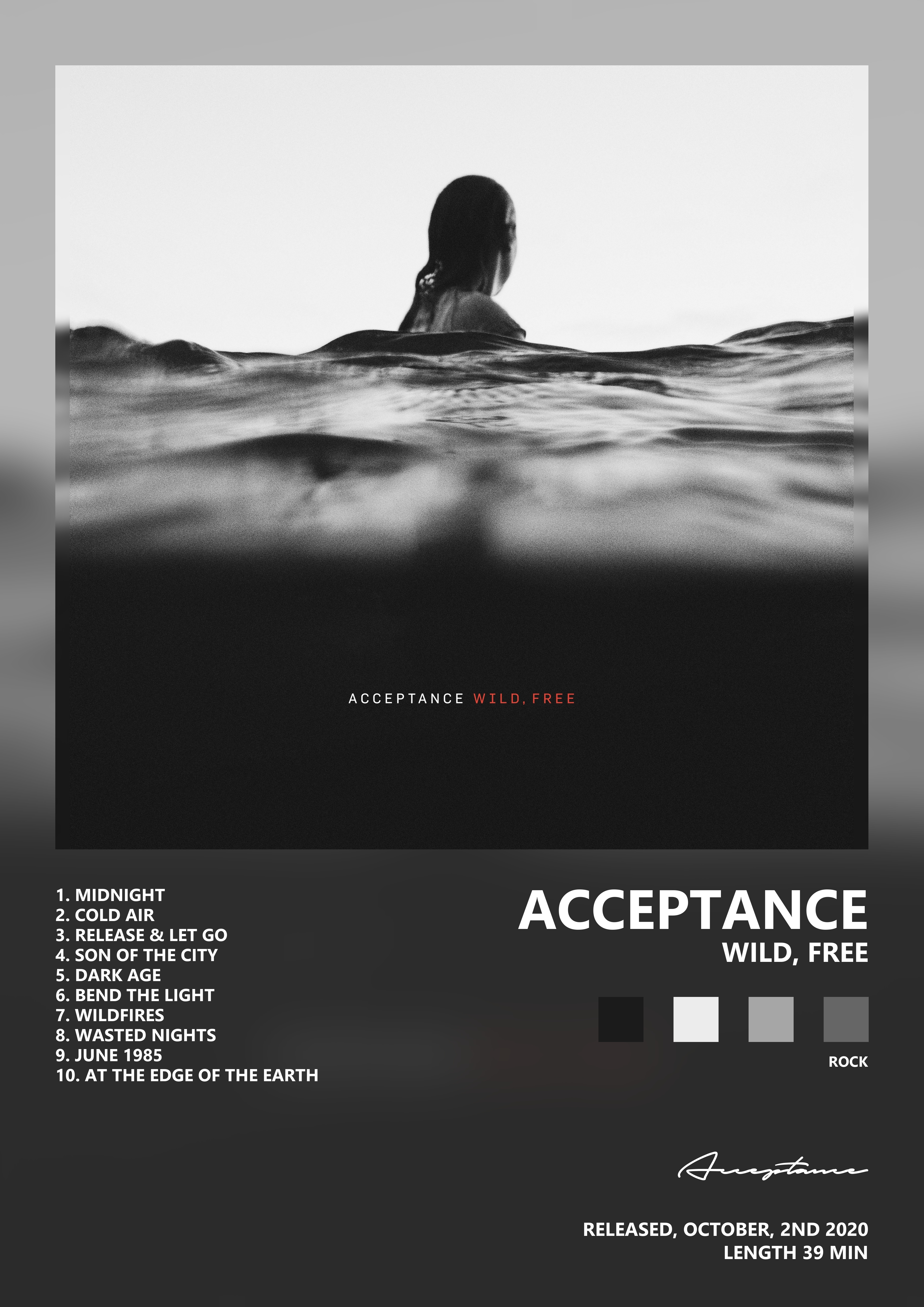 Music poster: Acceptance - Wild Free