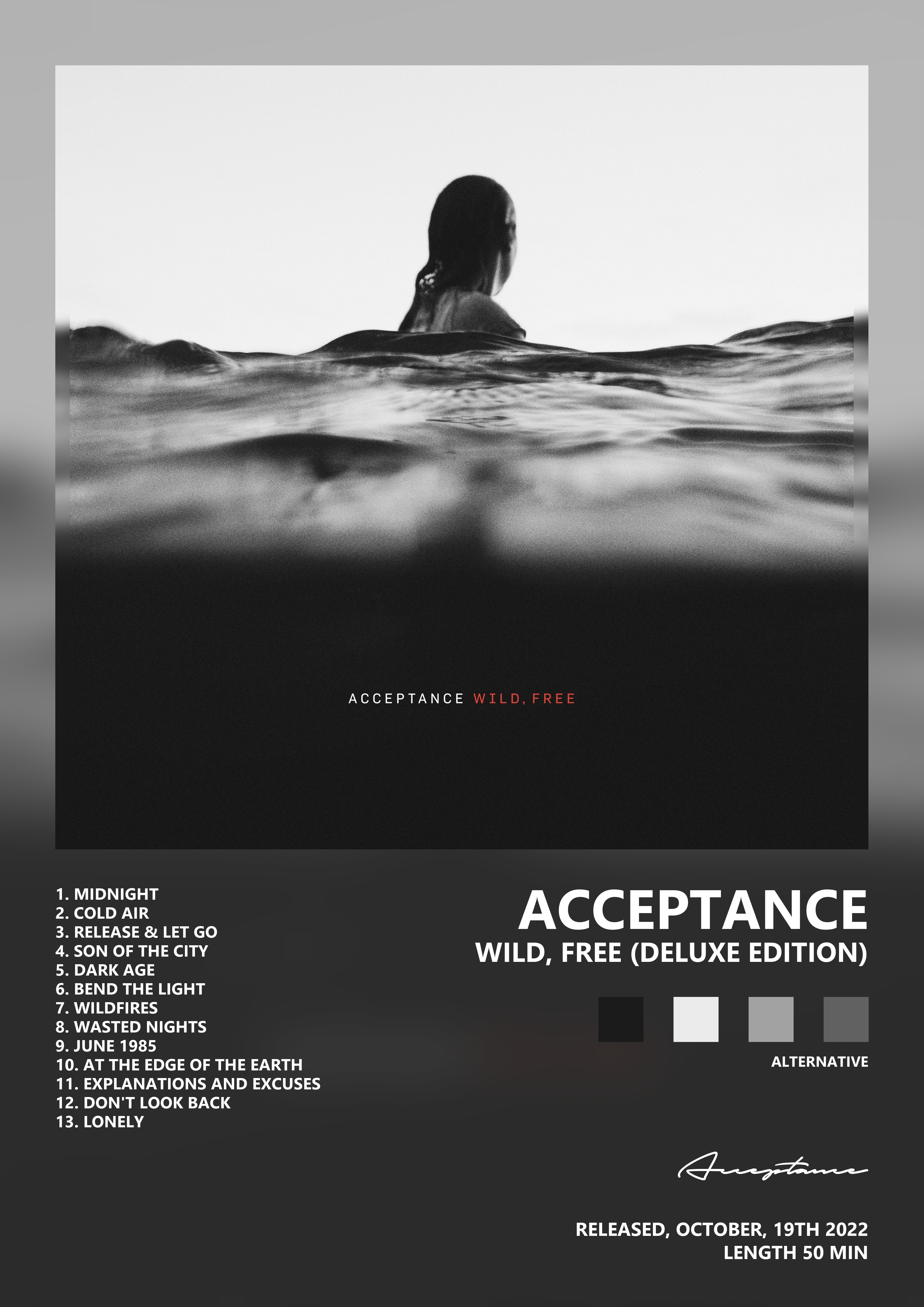 Music poster: Acceptance - Wild Free Deluxe Edition