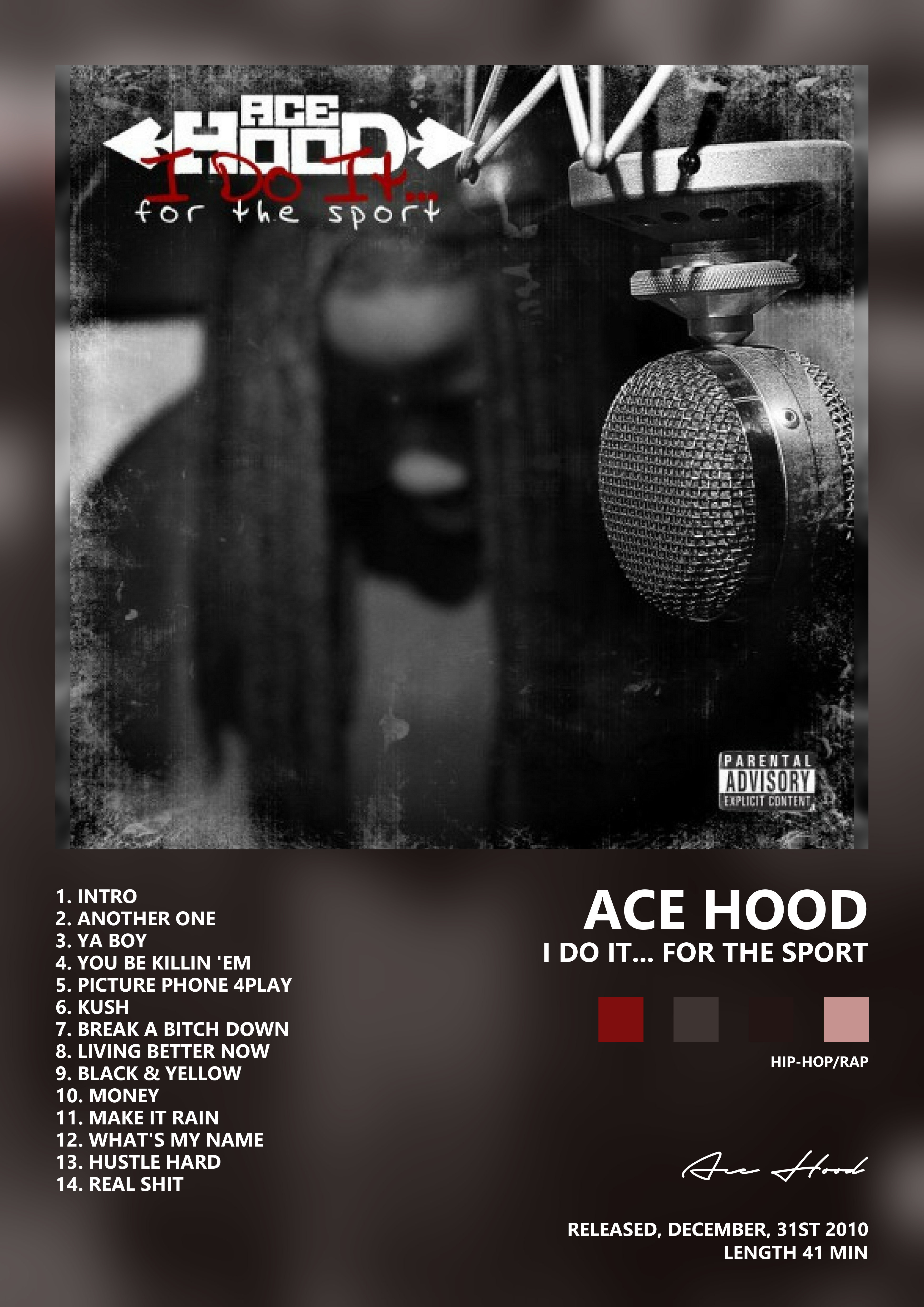 Music poster: Ace Hood - I Do It For the Sport