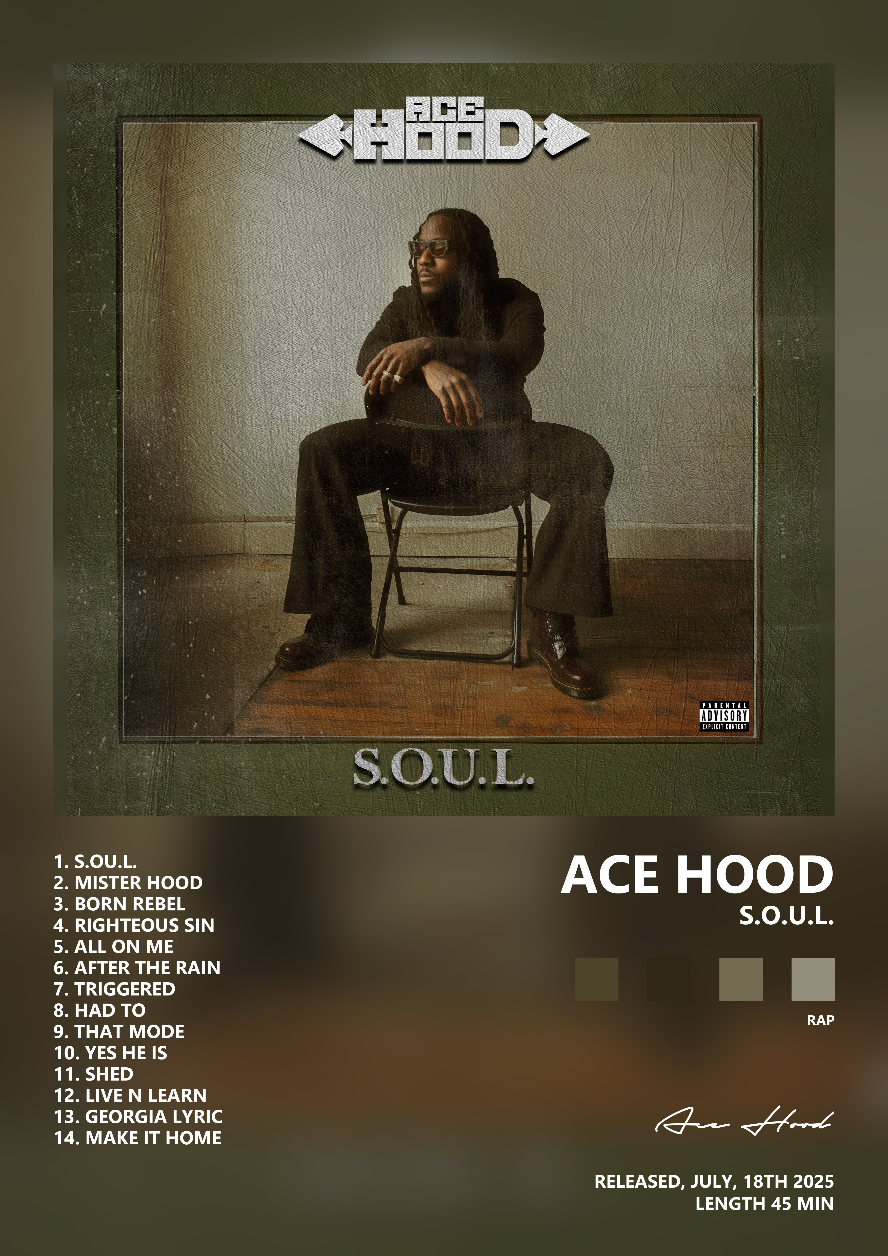 Music poster: Ace Hood - SOUL