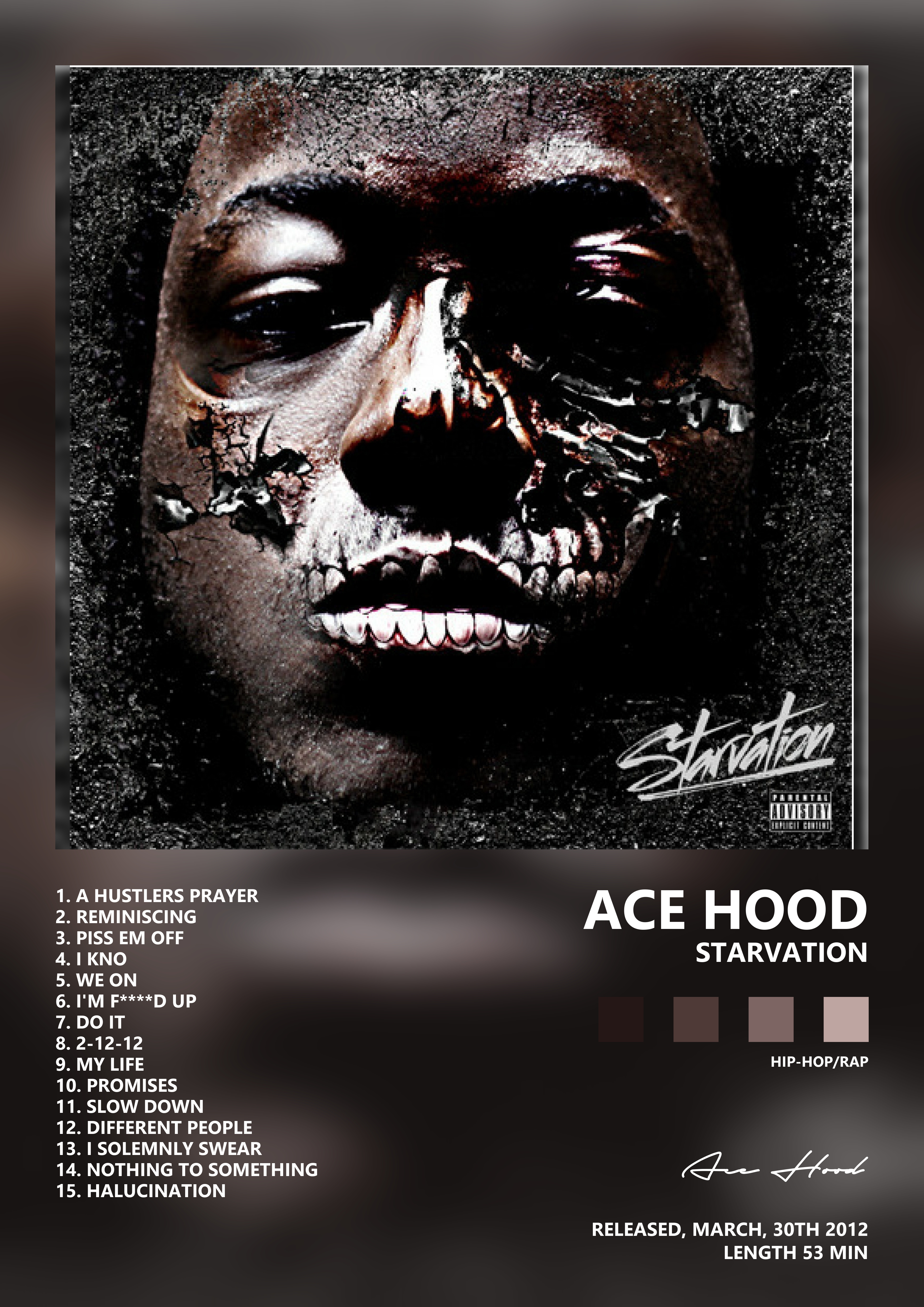 Music poster: Ace Hood - Starvation