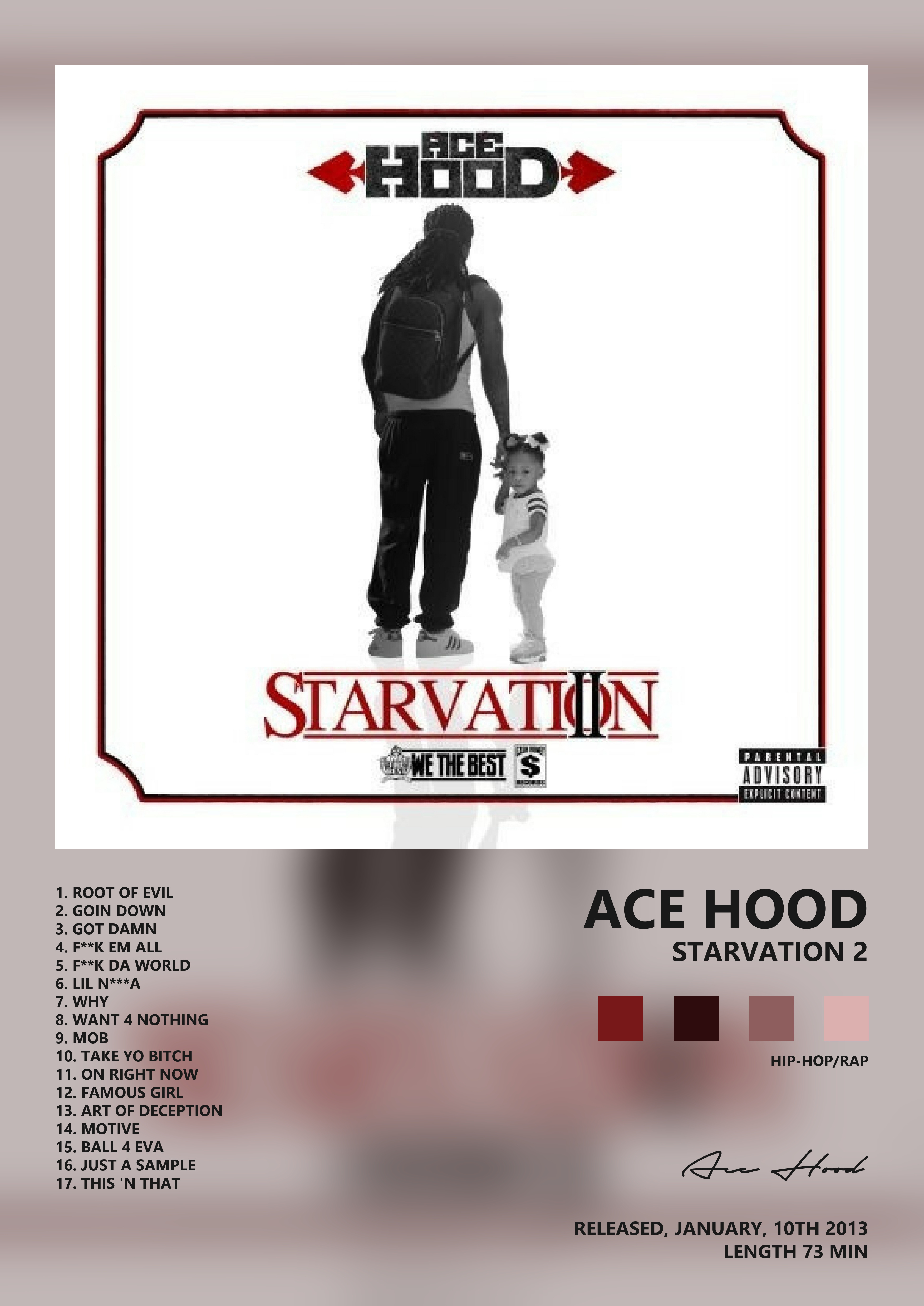 Music poster: Ace Hood - Starvation 2