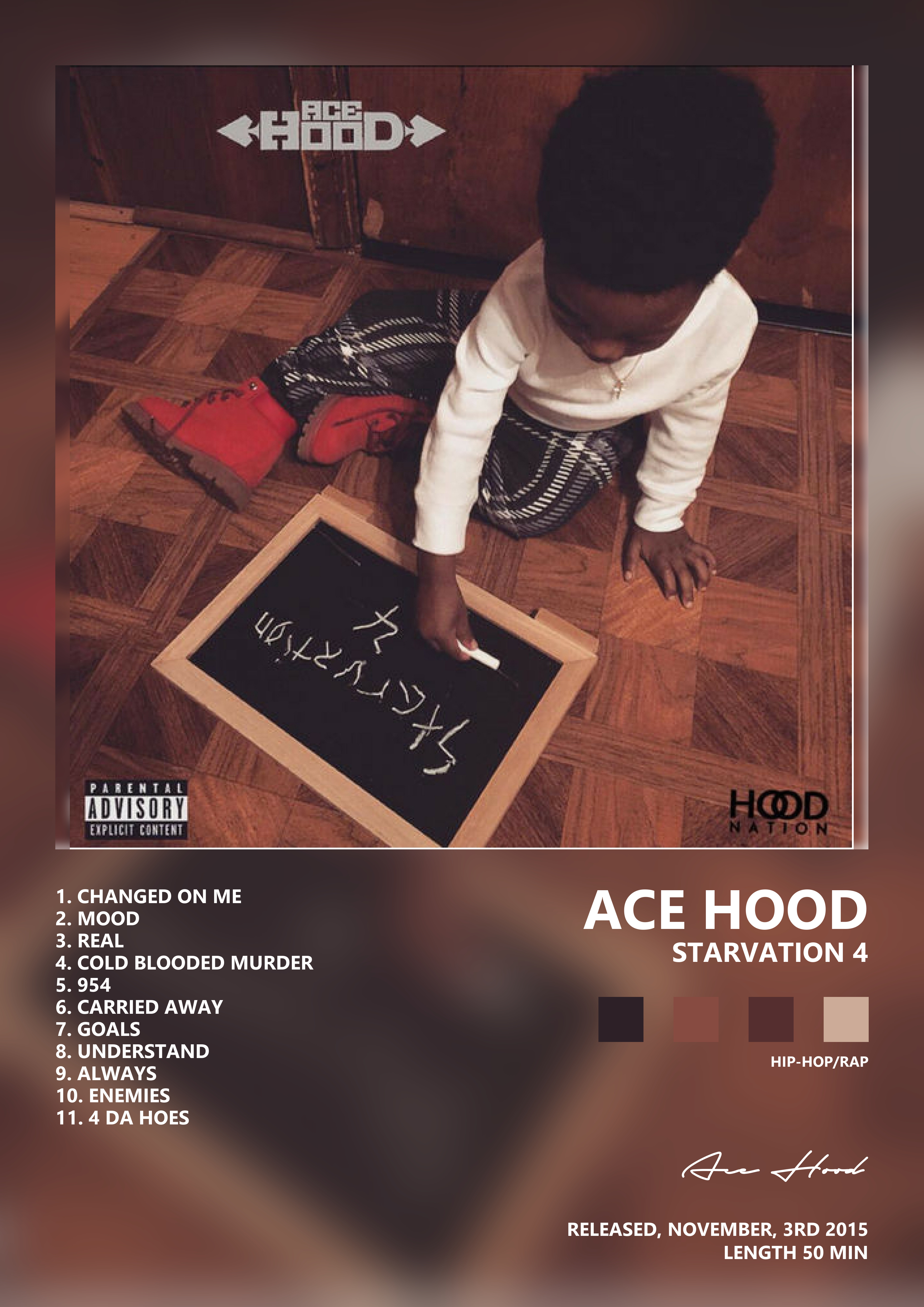 Music poster: Ace Hood - Starvation 4