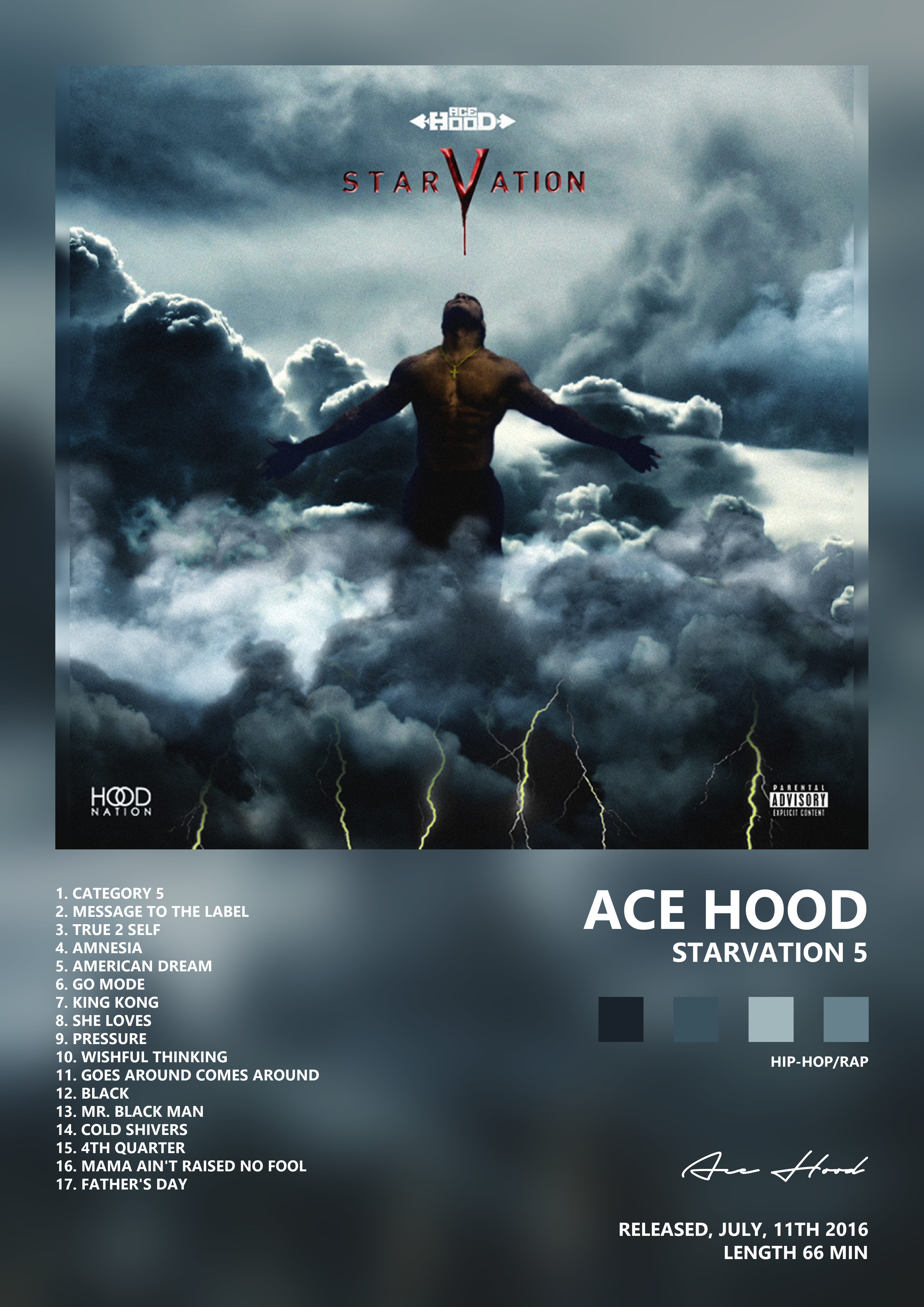 Music poster: Ace Hood - Starvation 5