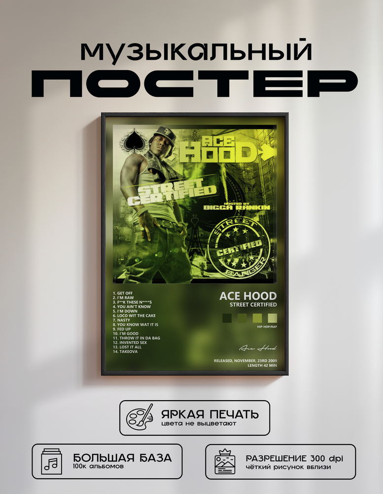 Music poster: Ace Hood - Street Certified