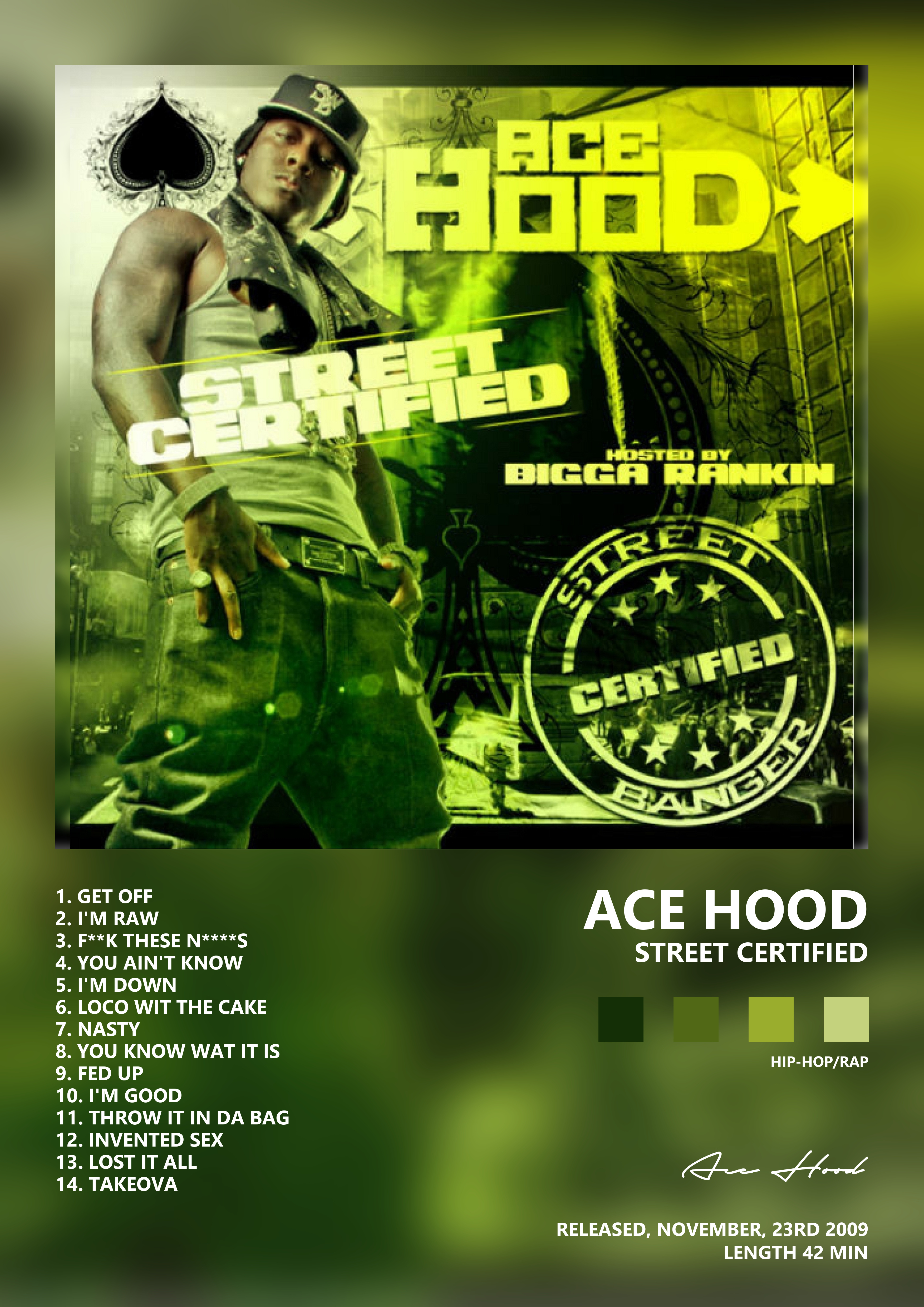 Music poster: Ace Hood - Street Certified
