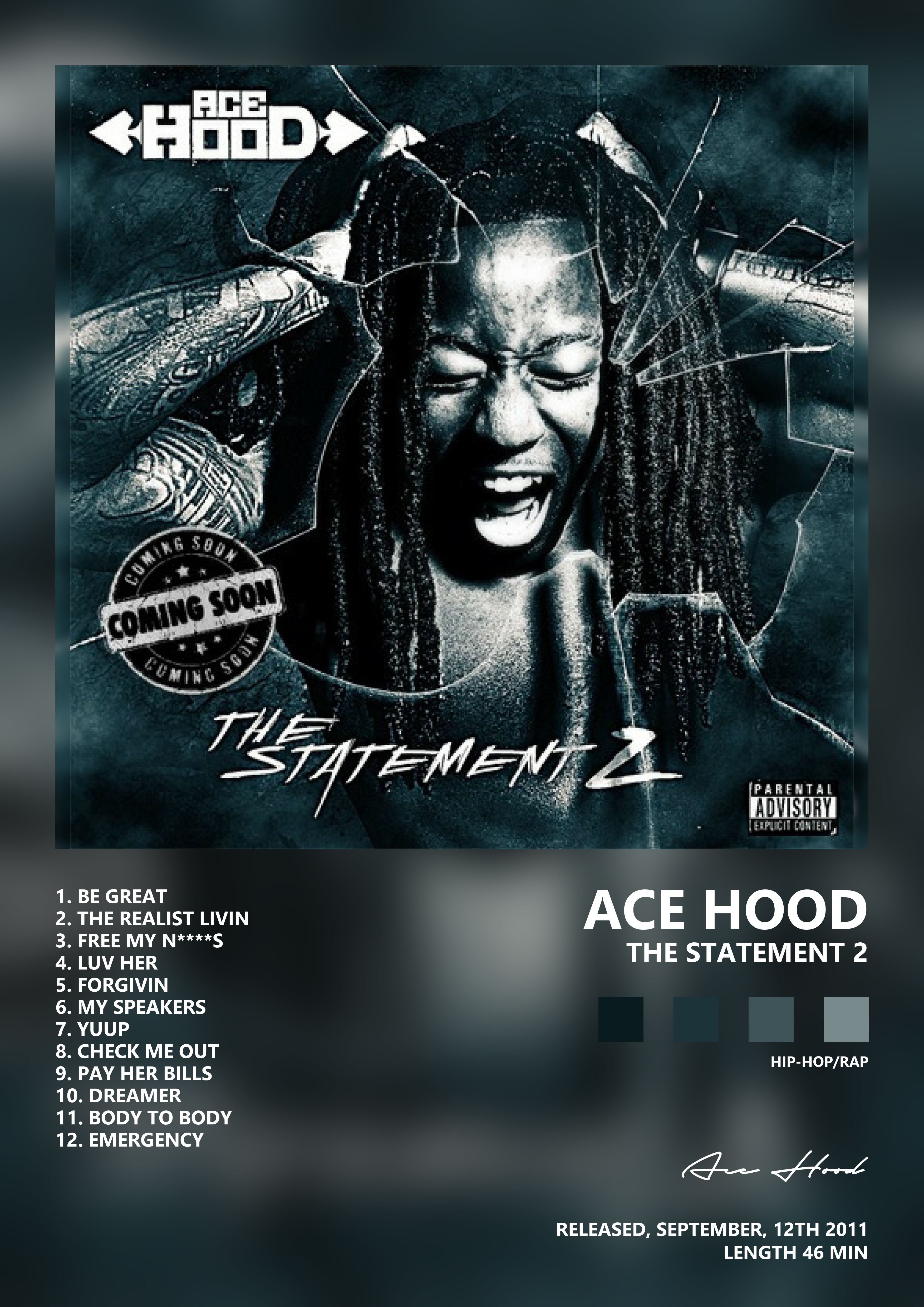Music poster: Ace Hood - The Statement 2