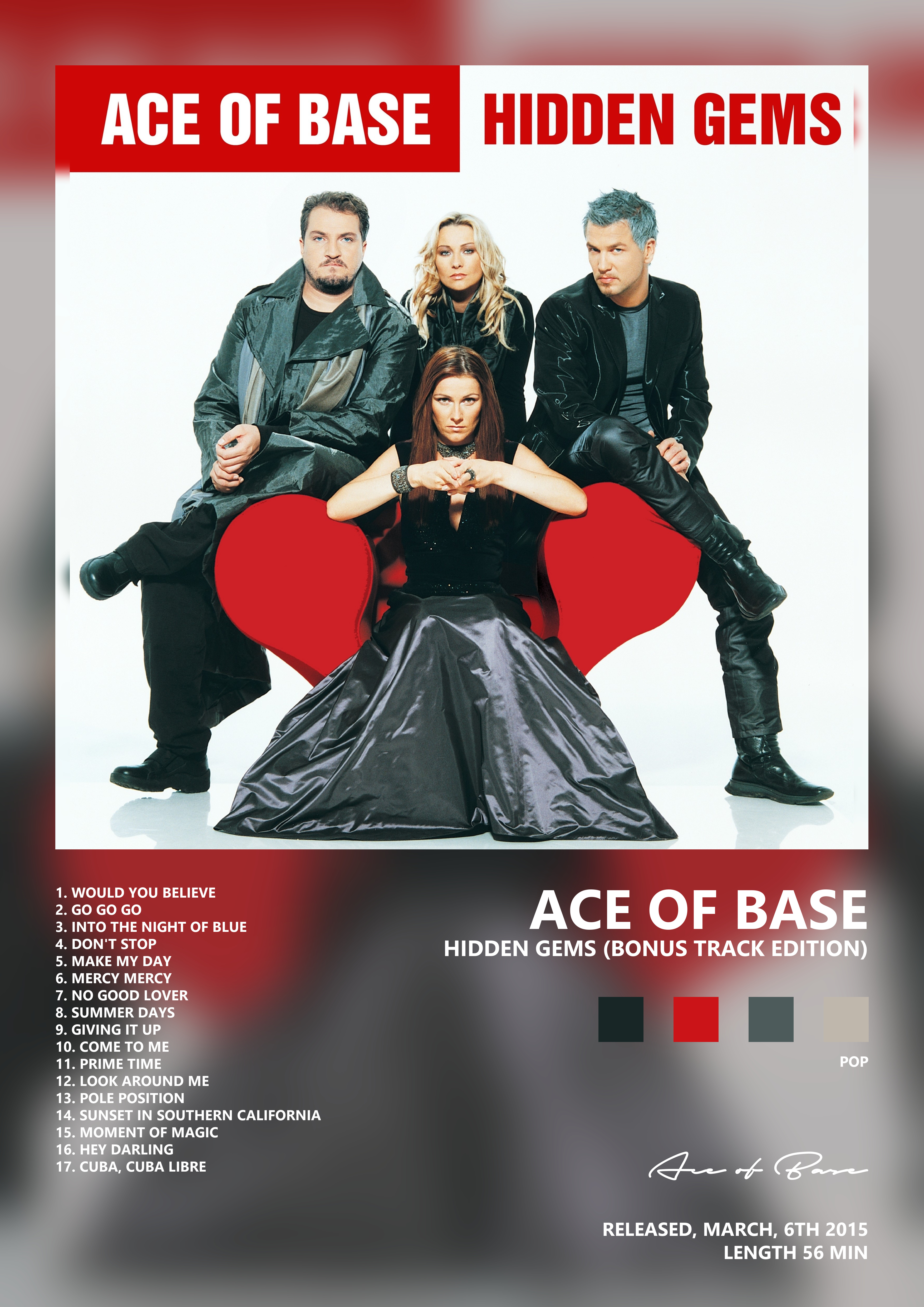 Music poster: Ace of Base - Hidden Gems Bonus Track Edition