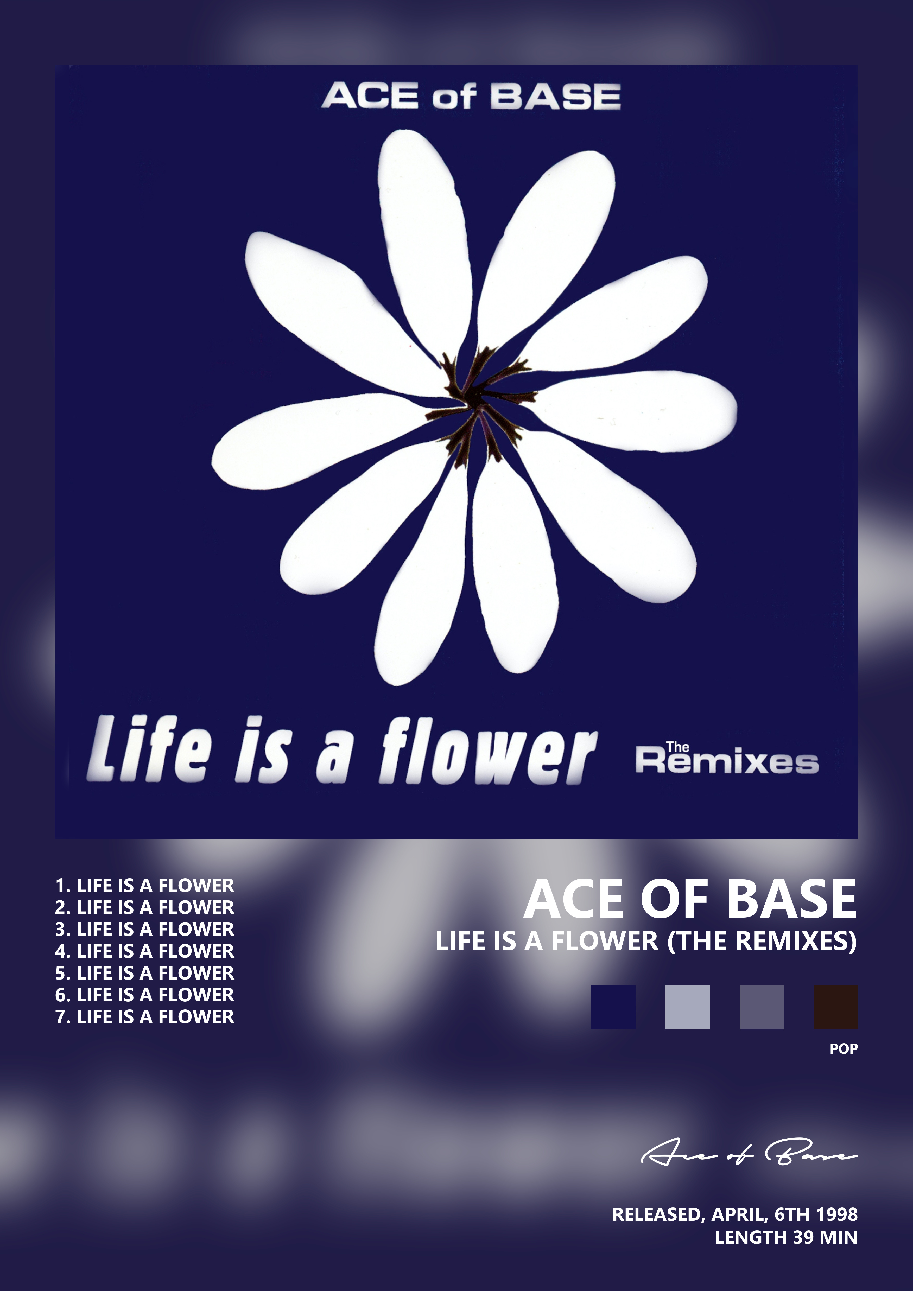 Music poster: Ace of Base - Life Is a Flower The Remixes