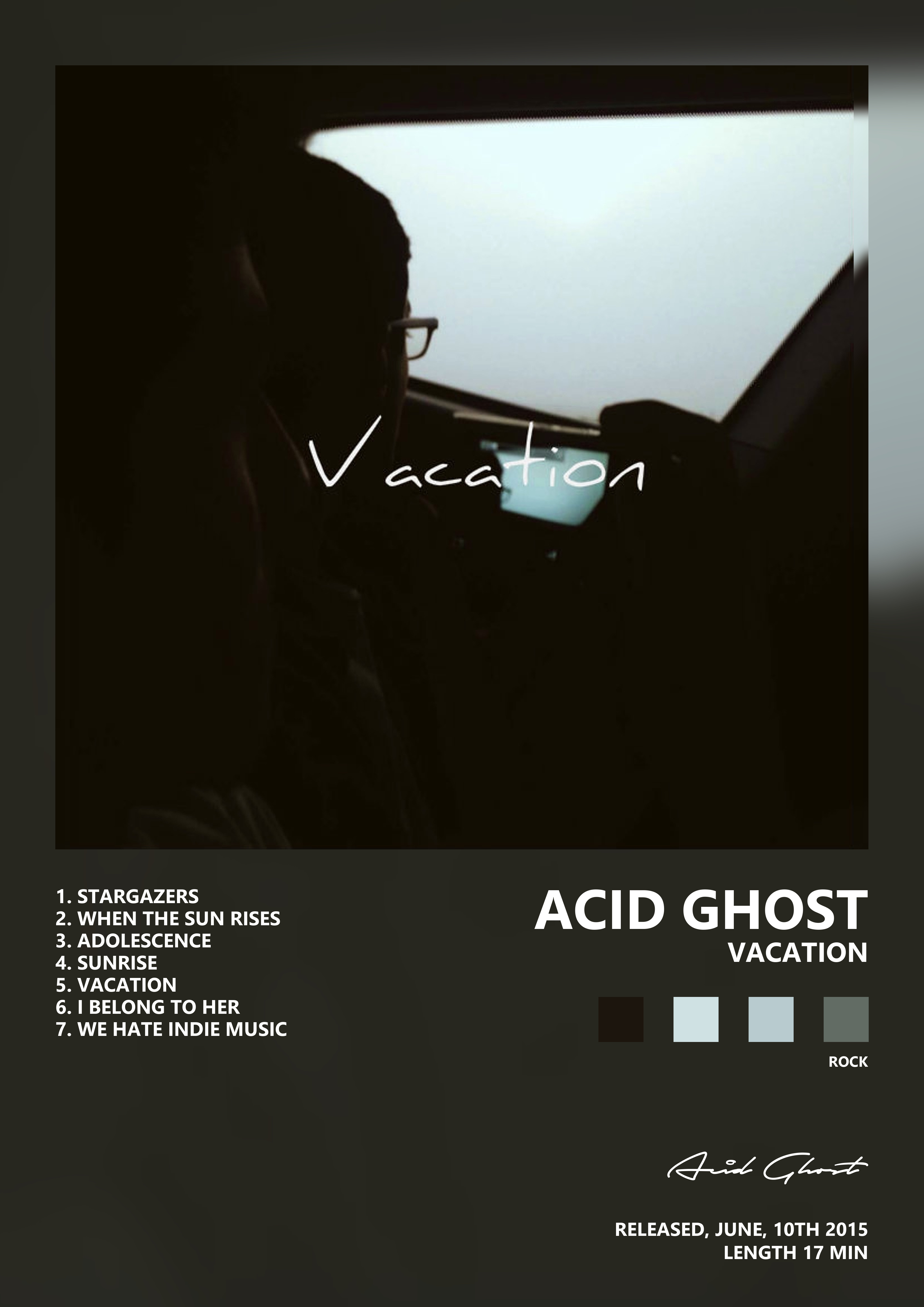 Music poster: Acid Ghost - Vacation