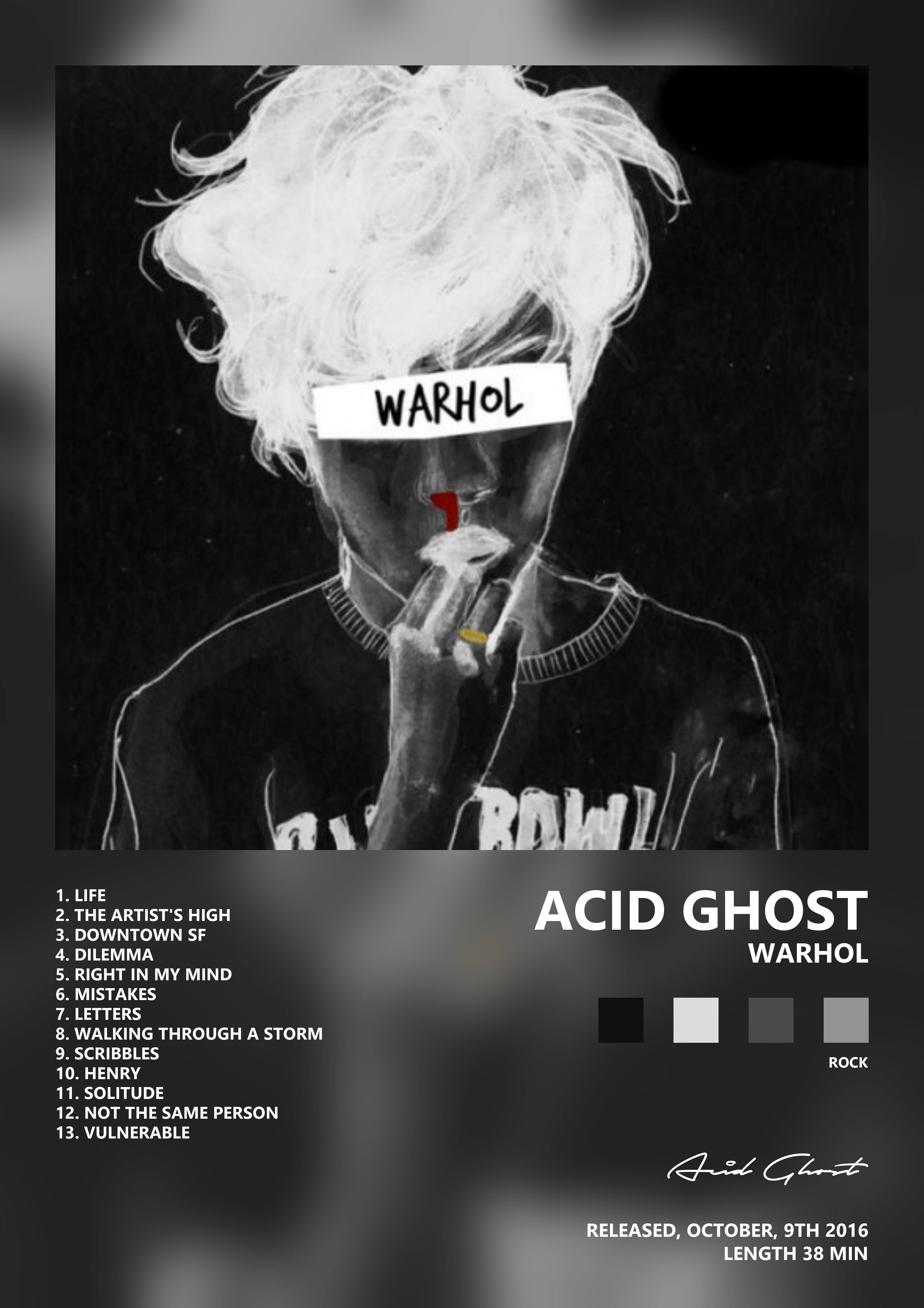 Music poster: Acid Ghost - Warhol