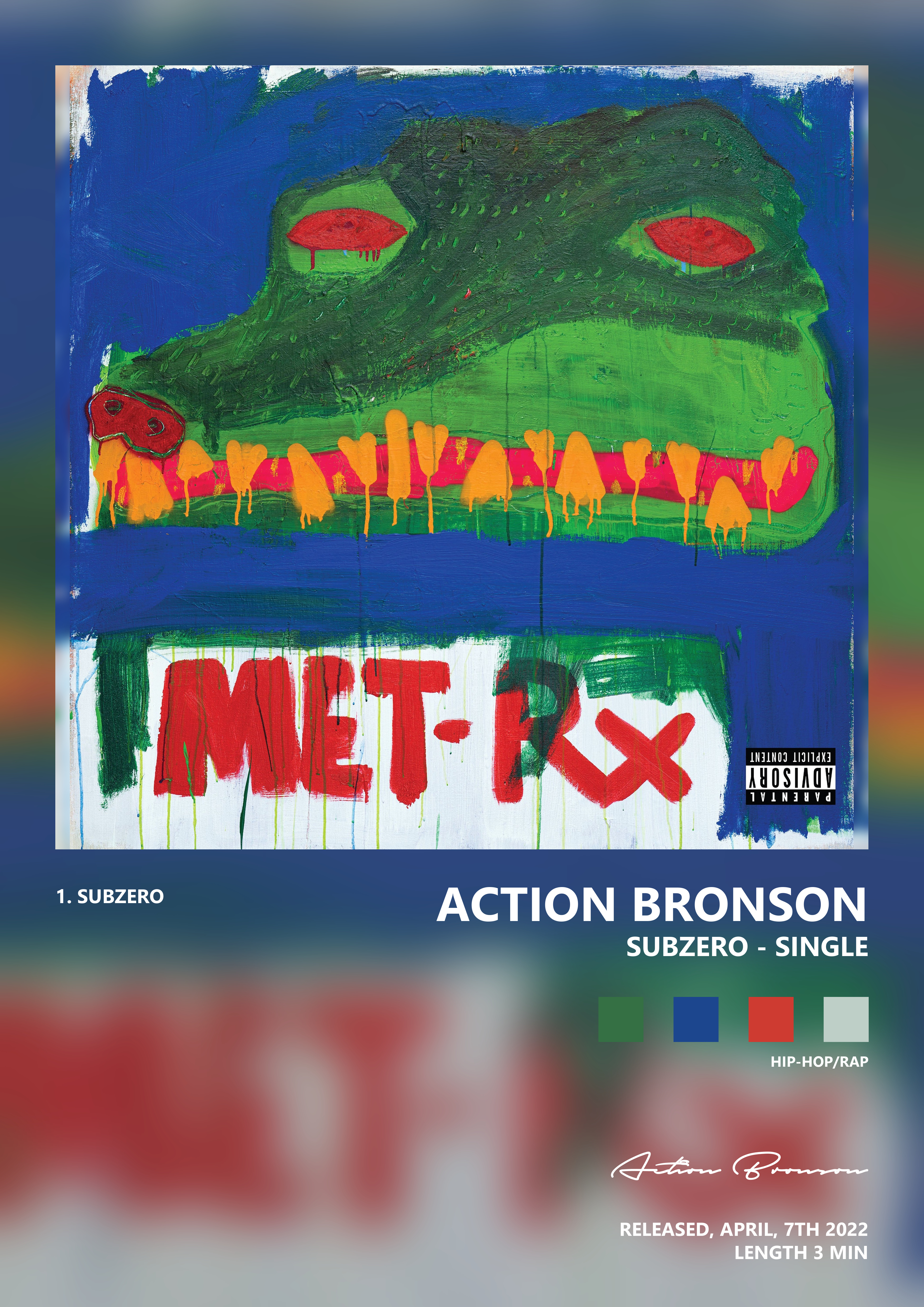 Music poster: Action Bronson - Subzero - Single