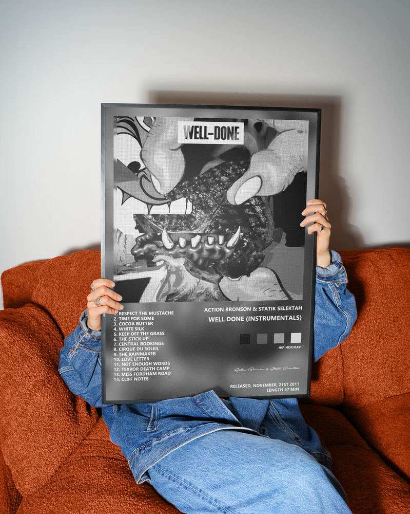 Music poster: Action Bronson Statik Selektah - Well Done Instrumentals